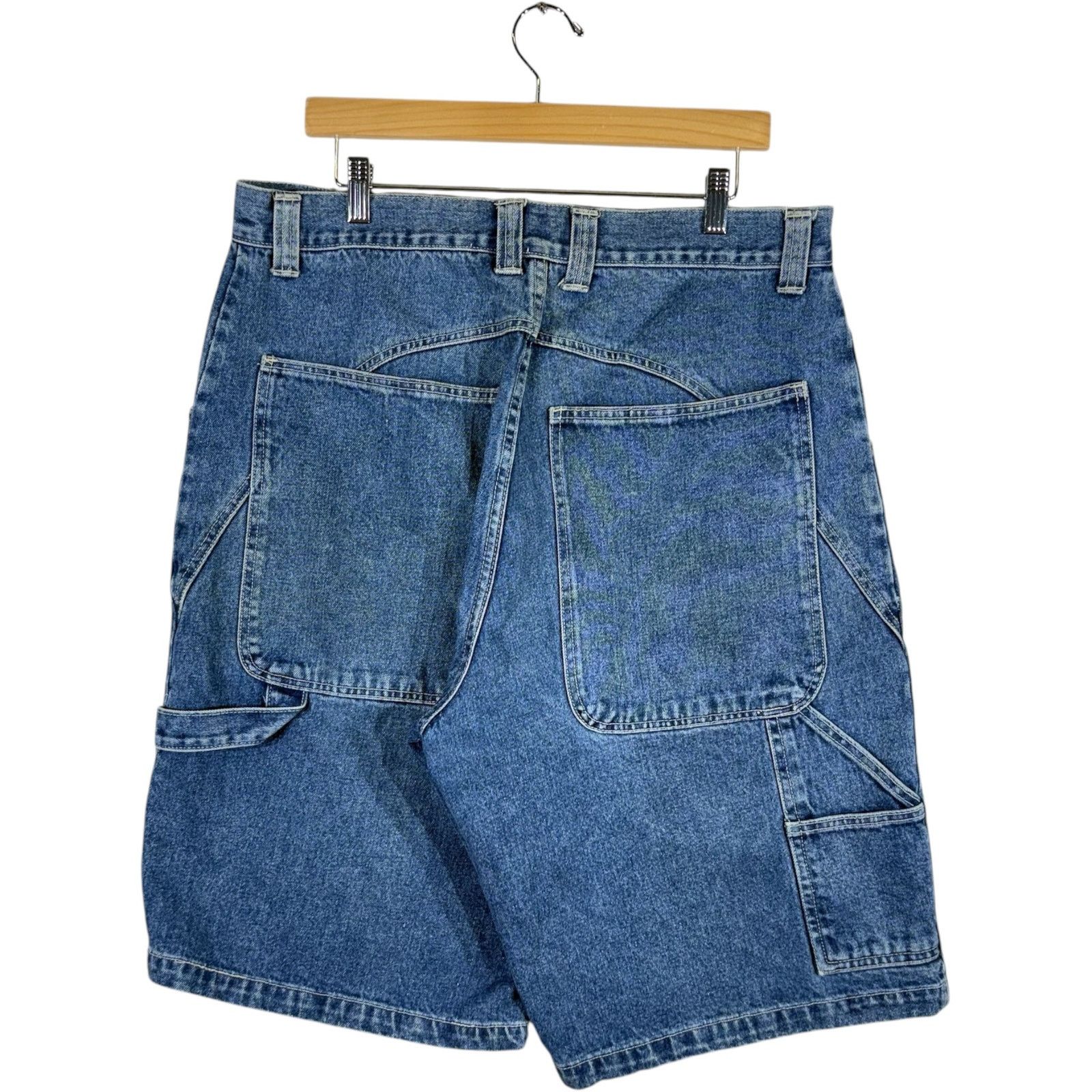 Route 66 Vintage Route 66 Denim Carpenter Shorts 36 x 12 Size US 36 / EU 52 - 5 Thumbnail