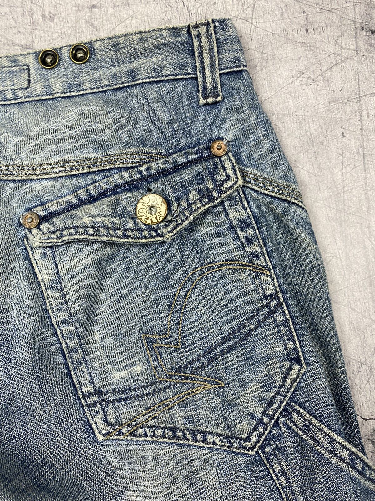 Other Vintage Psycho Cowboy Brand y2k Denim Shorts Size US 29 - 13 Thumbnail