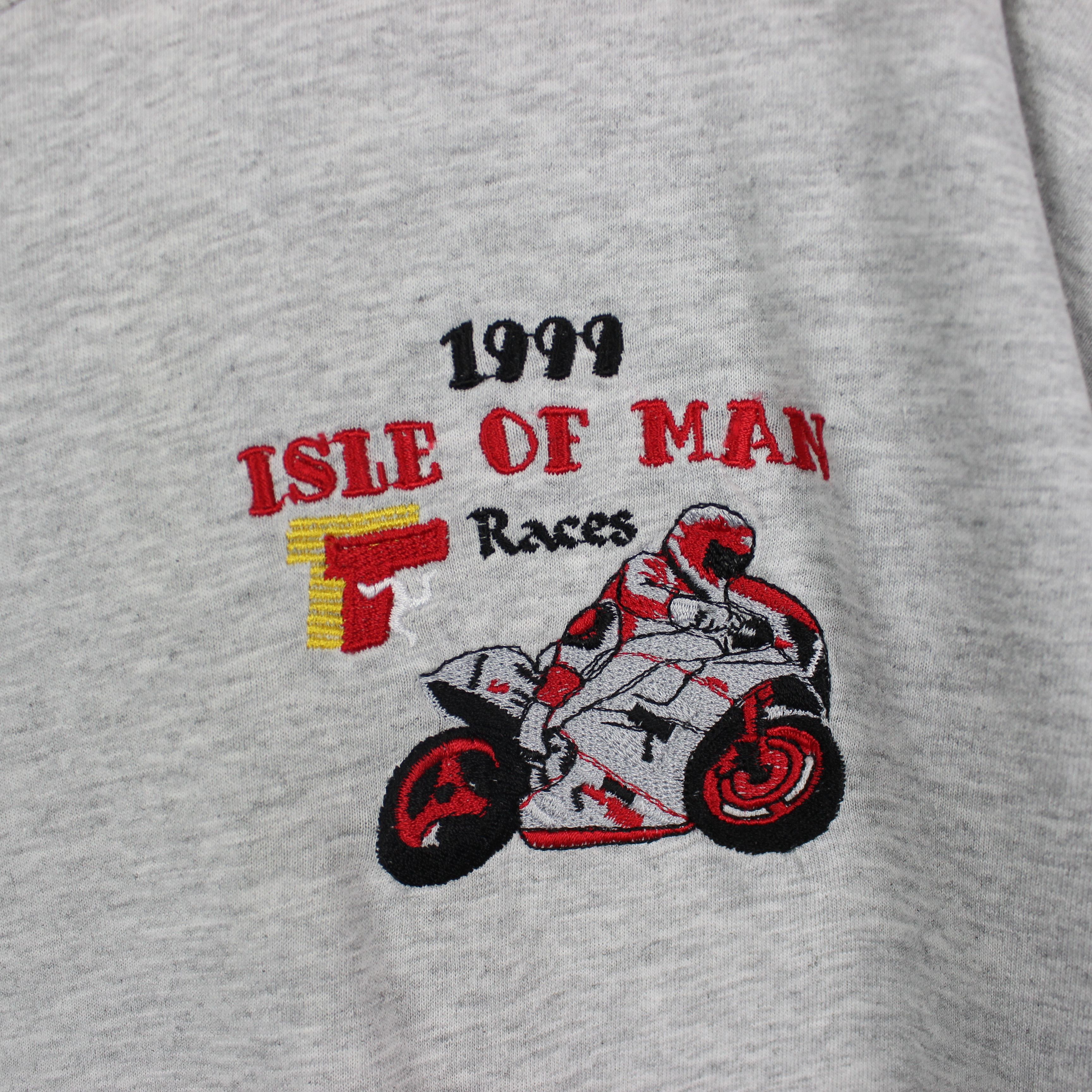 Vintage Isle of man 1999 races t shirt men cotton gray L XL Size US XL / EU 56 / 4 - 2 Thumbnail