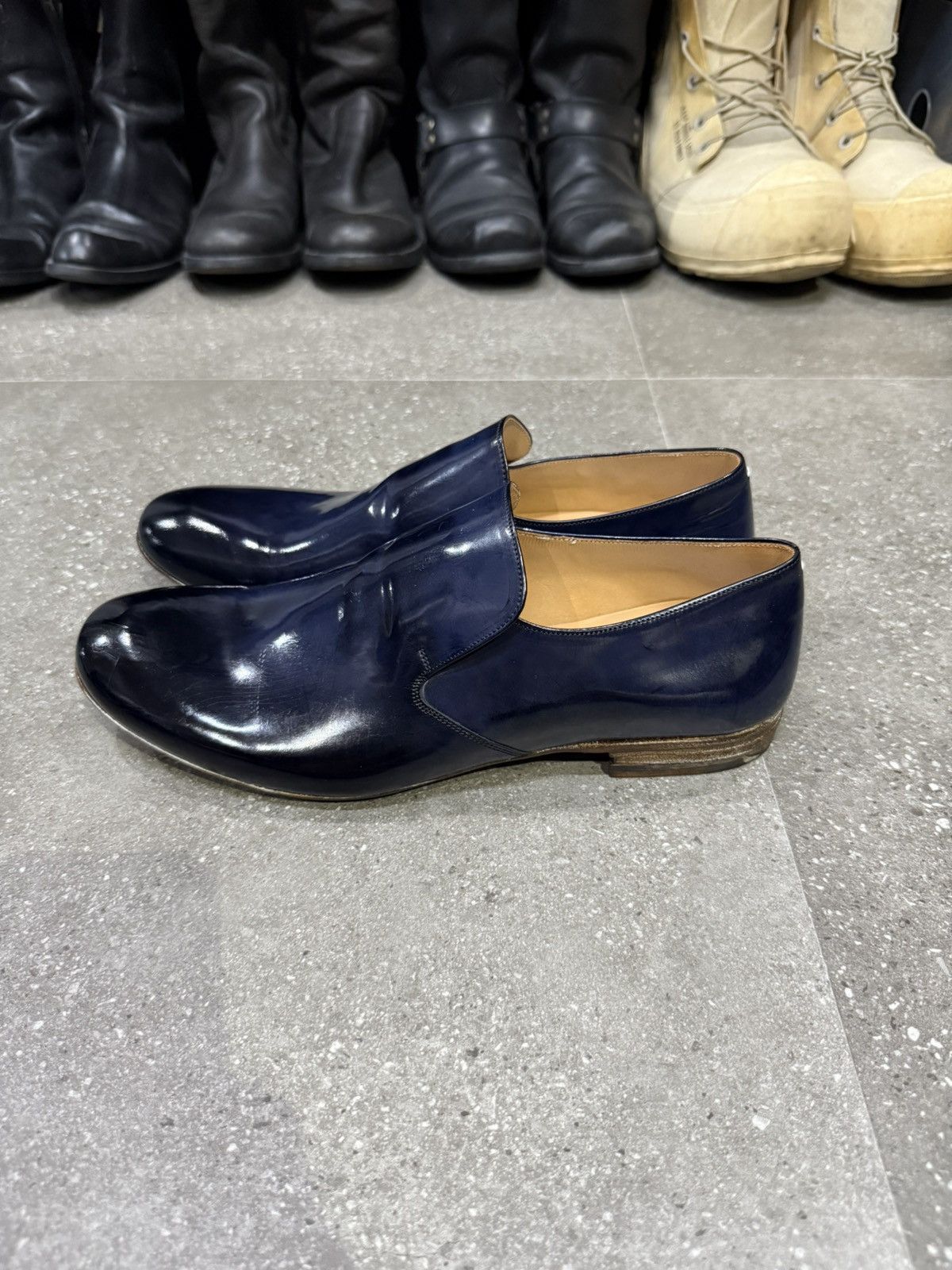 Maison Margiela Maison Margiela Blue Leather Slip On Size US 10 / IT 40 - 10 Thumbnail