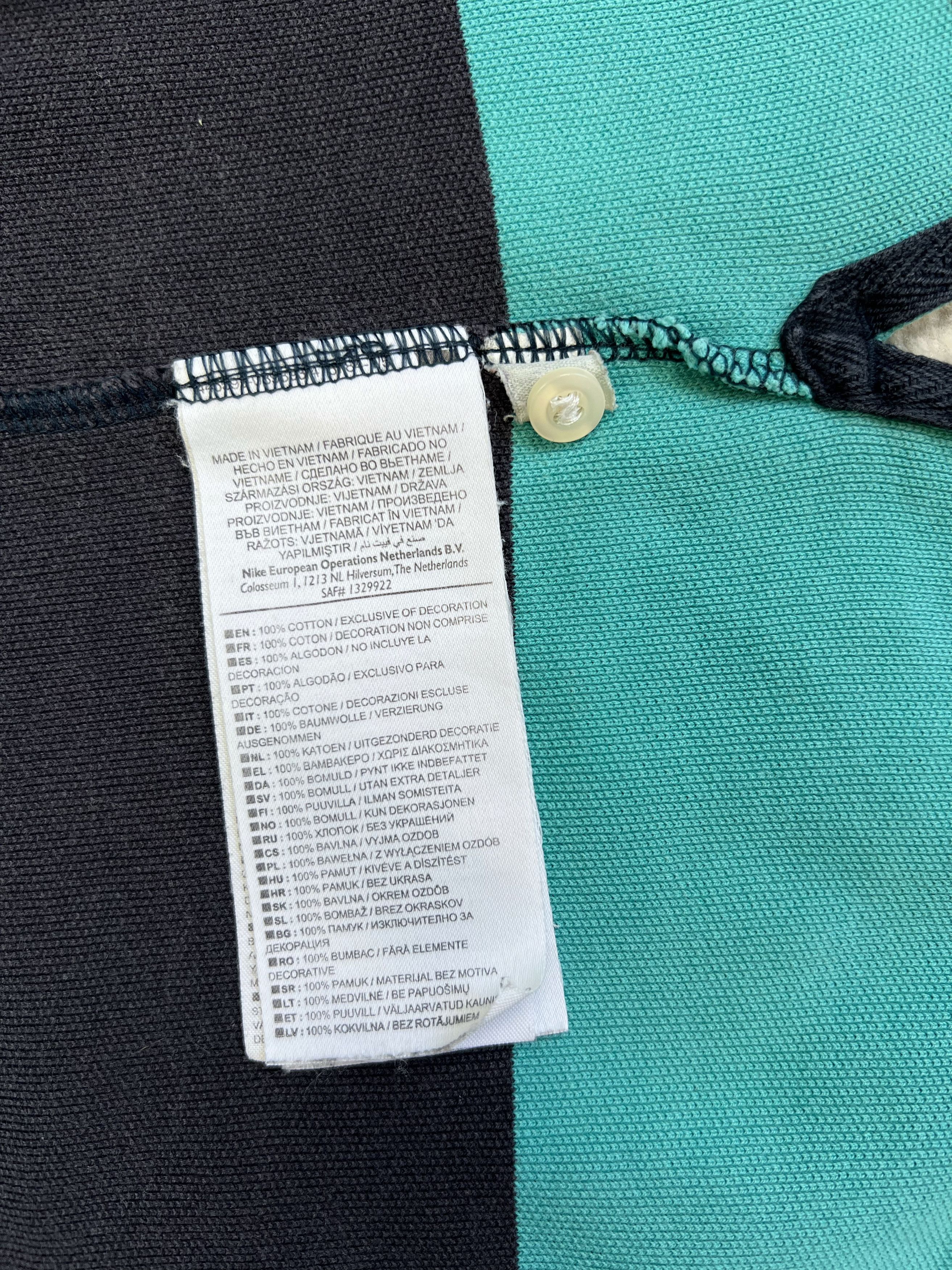 Nike Nike Striped Polo Shirt Teal Navy S/XS Size US S / EU 44-46 / 1 - 18 Thumbnail