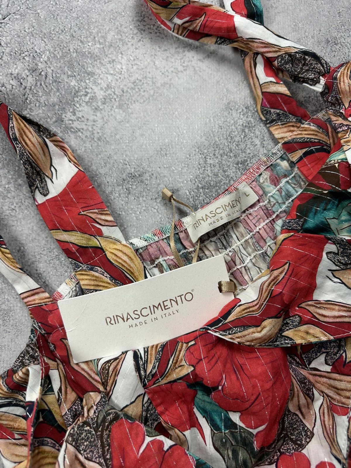Other Rinascimento Flower Print Summer Blouse Top Made in Italy L Size L / US 10 / IT 46 - 8 Thumbnail