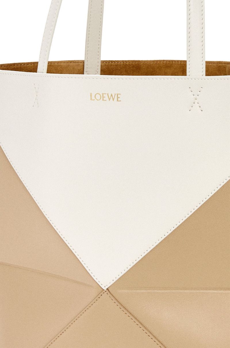 Loewe o1in1g0426 Size: OS/ Puzzle Fold Tote Bag in Beige/White Size ONE SIZE - 8 Thumbnail