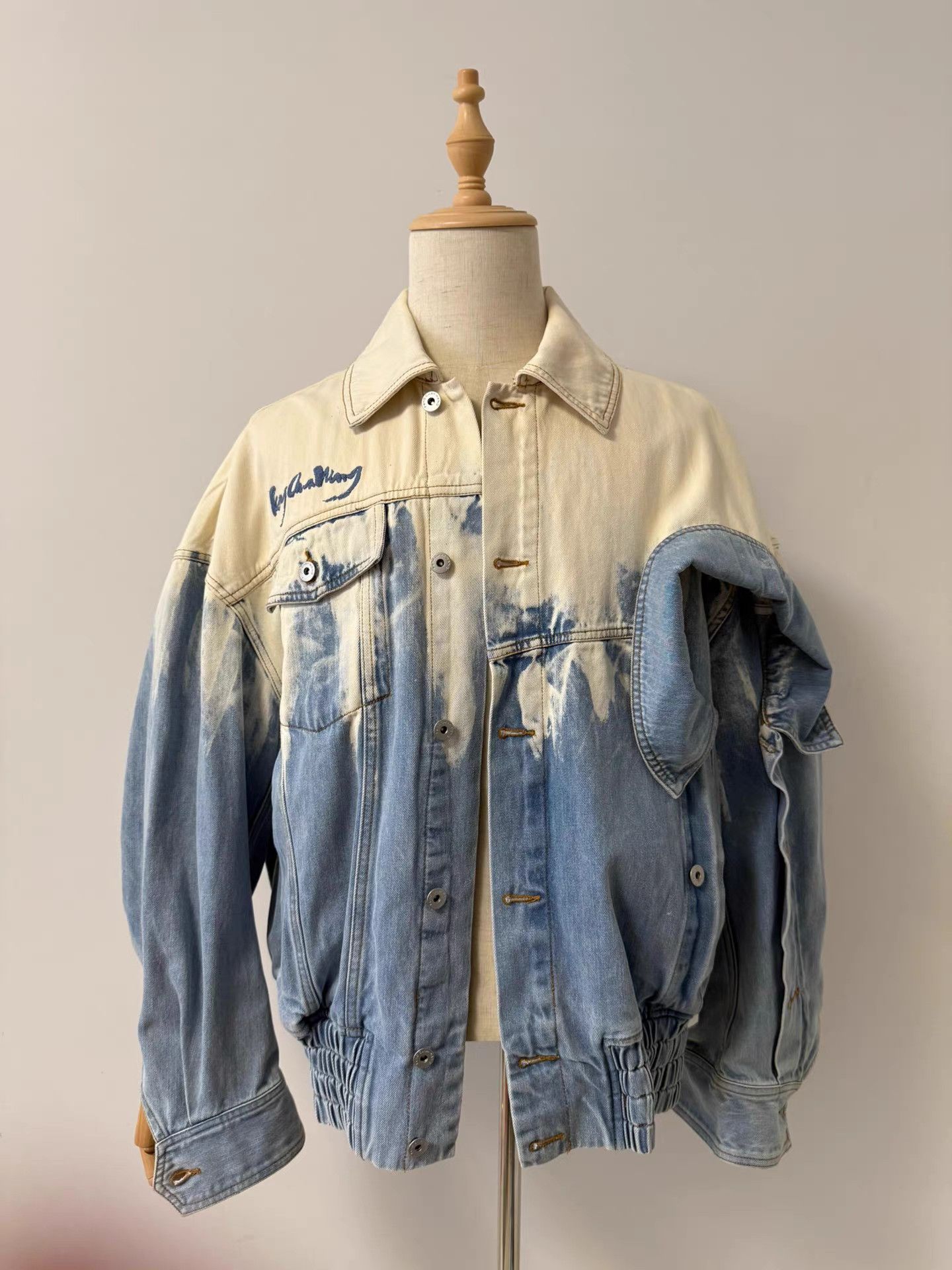 Feng Chen Wang Fengchenwang Paneled Denim Jacket K9 Size US M / EU 48-50 / 2 - 1 Thumbnail