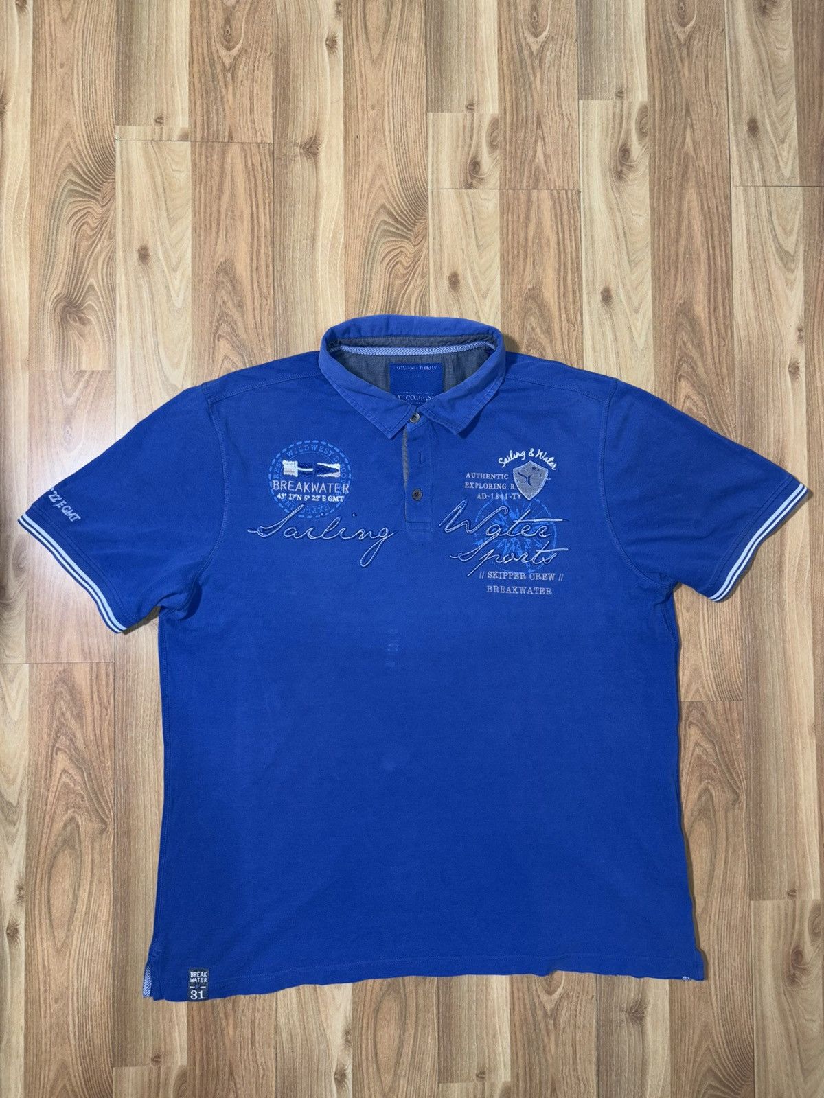 Japanese Brand VTG Breakwater International Nautic Cup Sailing Polo Shirt Size US XXL / EU 58 / 5 - 1 Thumbnail