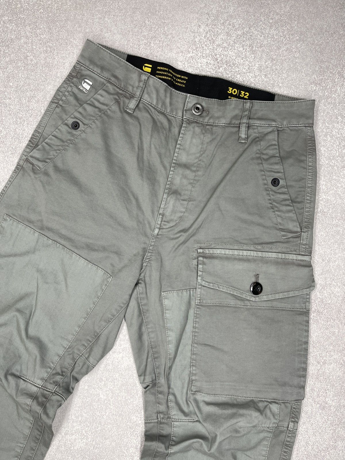 G-Star Mens G Star Raw Torrick Relaxed Cargo Pants Grey Multipocket Size US 32 / EU 48 - 4 Thumbnail