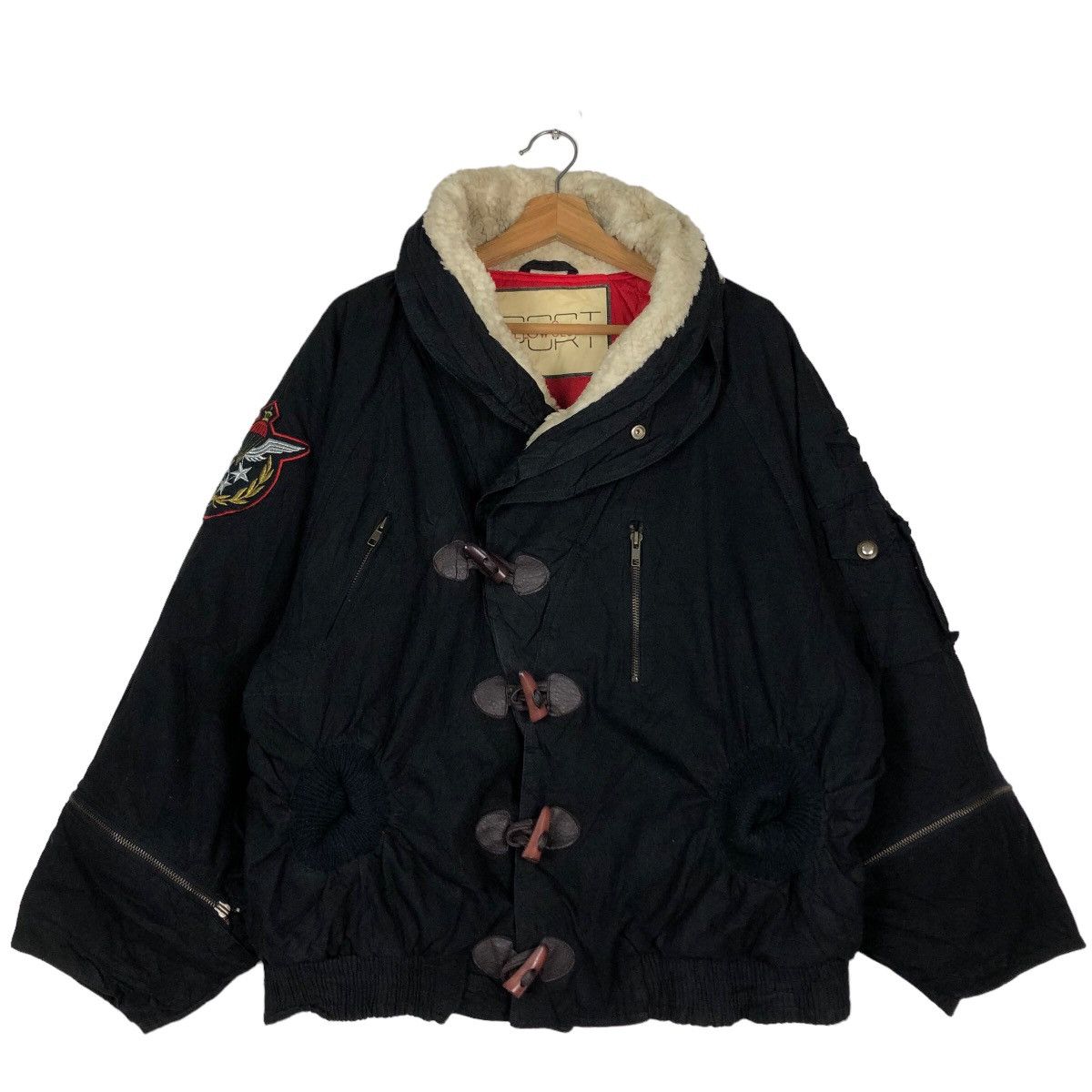 Japanese Brand 🔥Vtg Wool Jacket High Collar Wood Button Yellow Club Japan Size US M / EU 48-50 / 2 - 1 Thumbnail