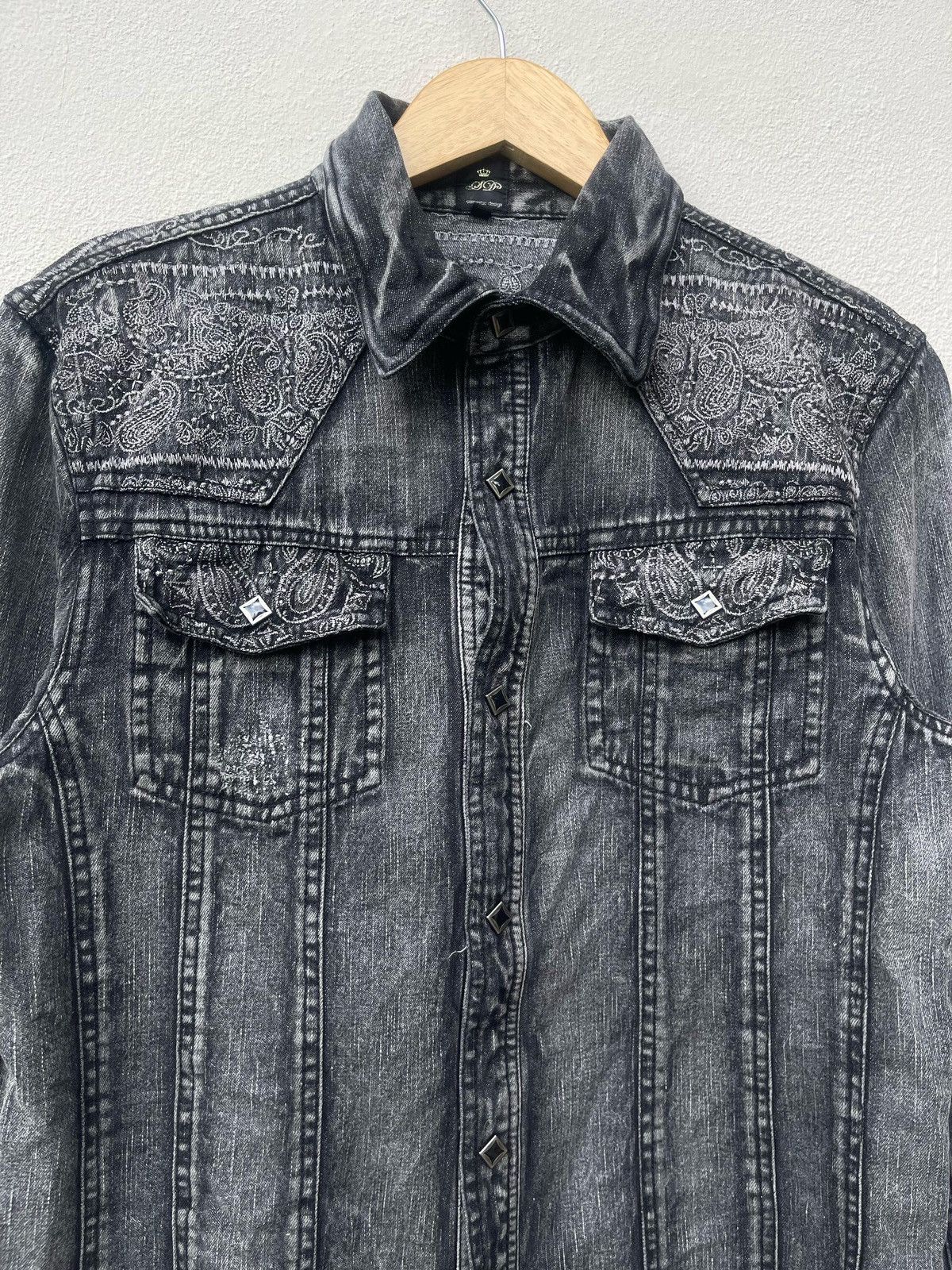 If Six Was Nine × Japanese Brand × Le Grande Bleu (L.G.B.) Semantic Design Wash Denim Western Shirt Size US S / EU 44-46 / 1 - 3 Thumbnail