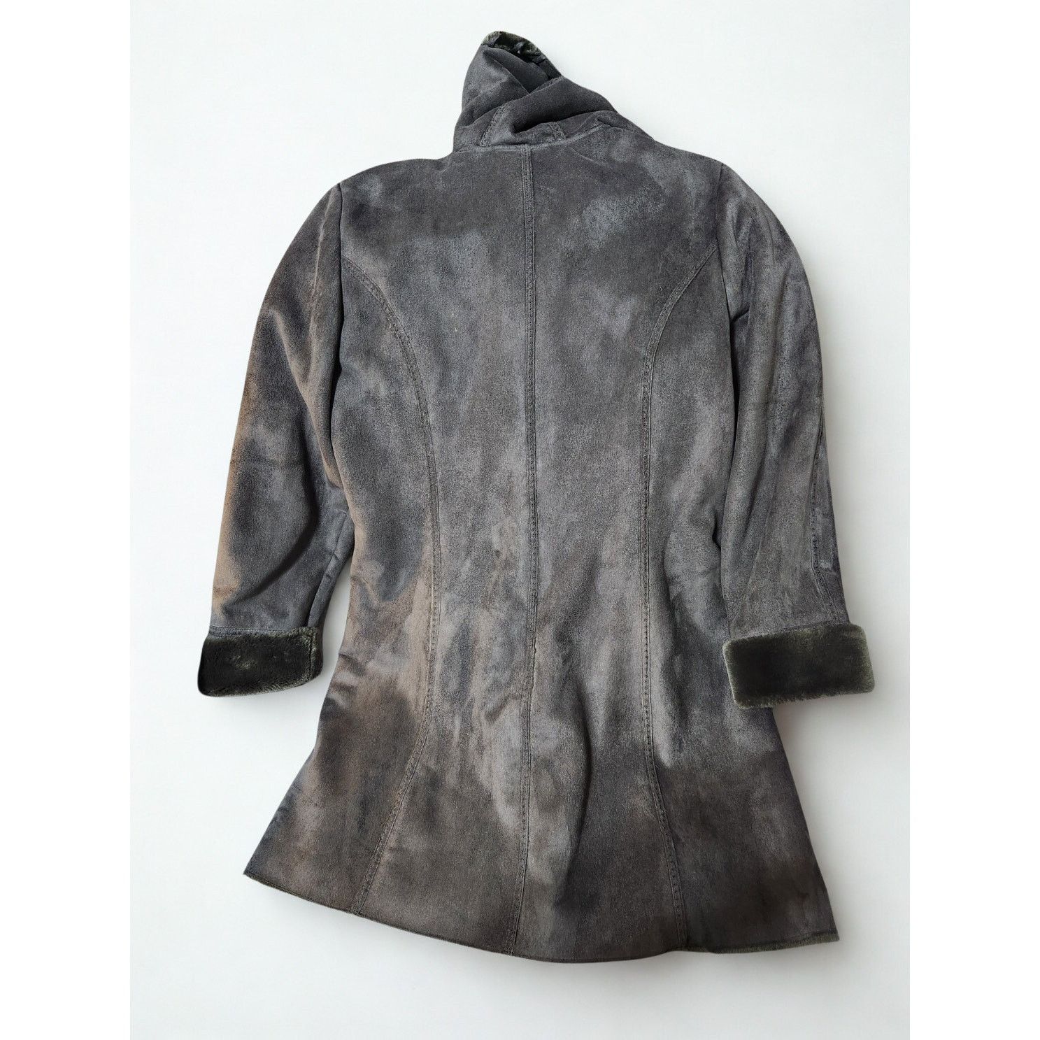 Coldwater Creek Vintage Womens Coldwater Creek Grey Faux Suede Coat Size M / US 6-8 / IT 42-44 - 4 Thumbnail
