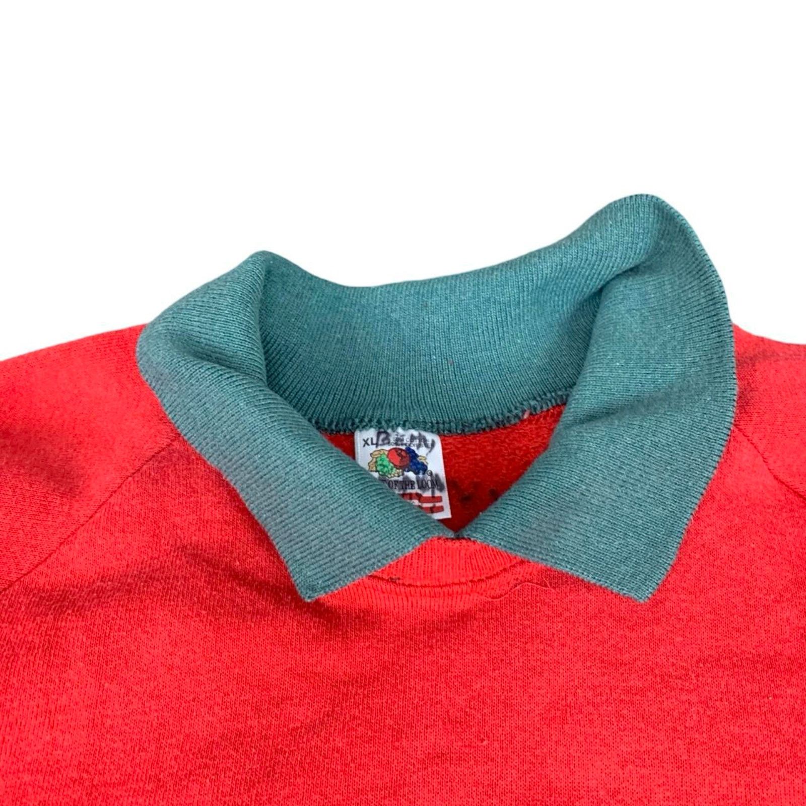 Fruit Of The Loom × Vintage Vintage Coquette Grandma Christmas 90s Collared Sweatshirt Size XL / US 12-14 / IT 48-50 - 3 Thumbnail