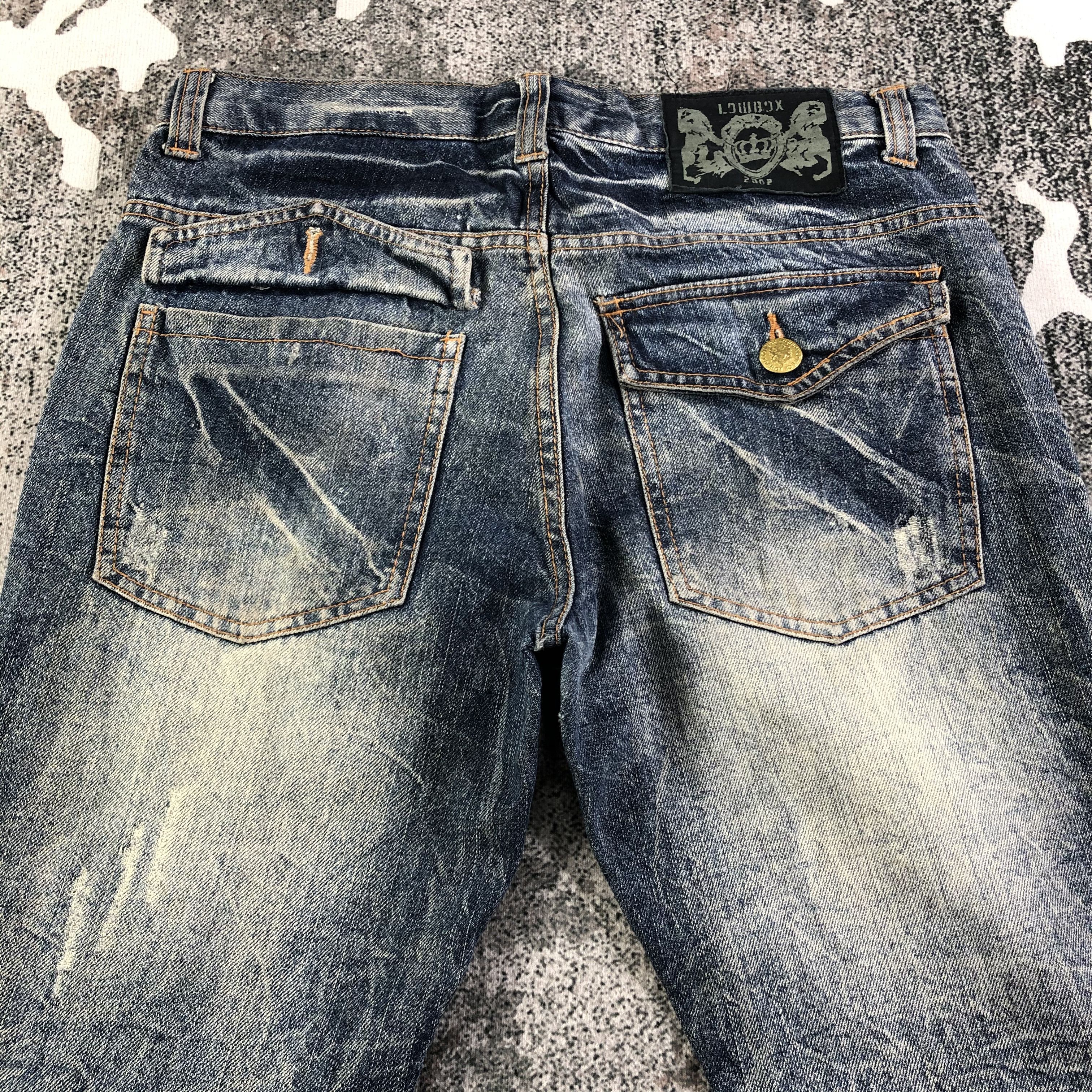 Japanese Brand Lowbox Flared Jeans Distressed Denim KJ1958 Size US 30 / EU 46 - 4 Thumbnail
