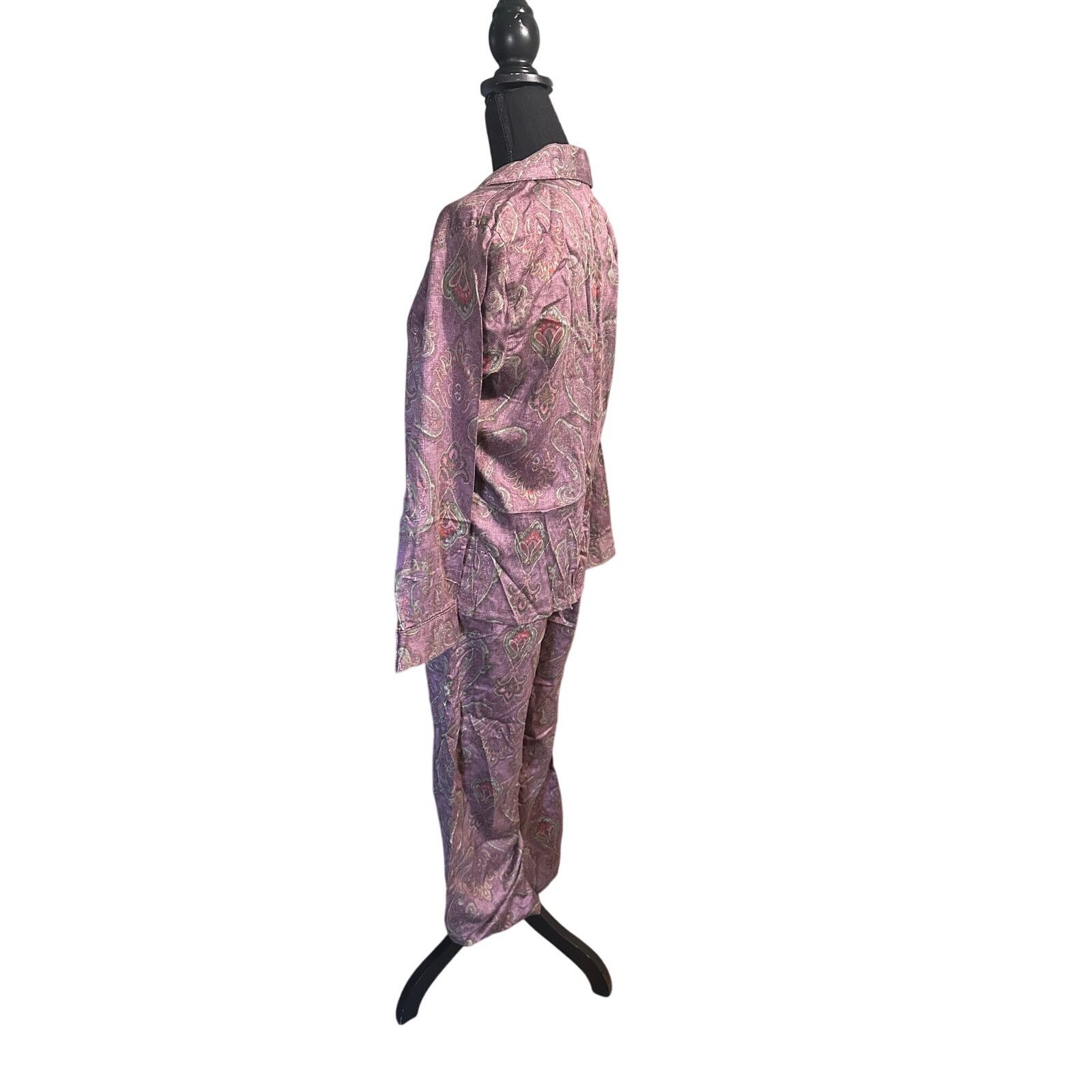 Lauren Ralph Lauren Lauren Ralph Lauren Long Sleeve Notch Collar Pajama Set Size ONE SIZE - 8 Thumbnail
