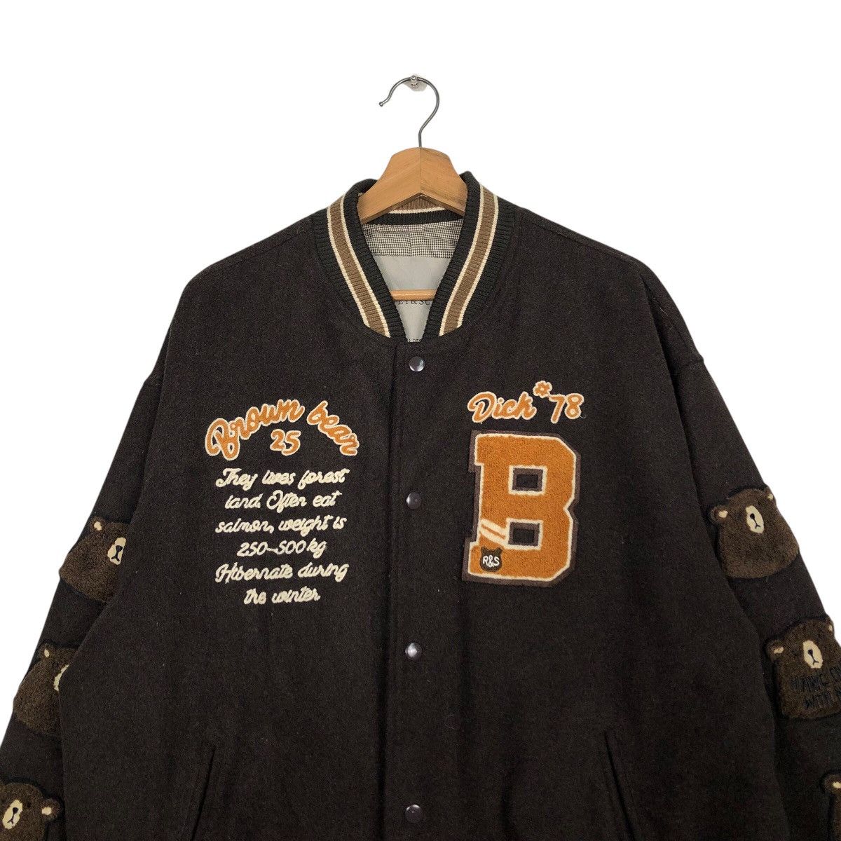 Hysteric Glamour 📌Vintage Bomber Jacket Wool Rivet & Surge Big Logo Design Size US M / EU 48-50 / 2 - 4 Thumbnail