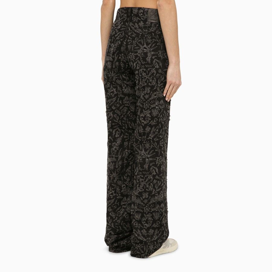 Off-White o1d2blof0924 Denim Trousers in Black Size 27" / US 4 / IT 40 - 4 Thumbnail