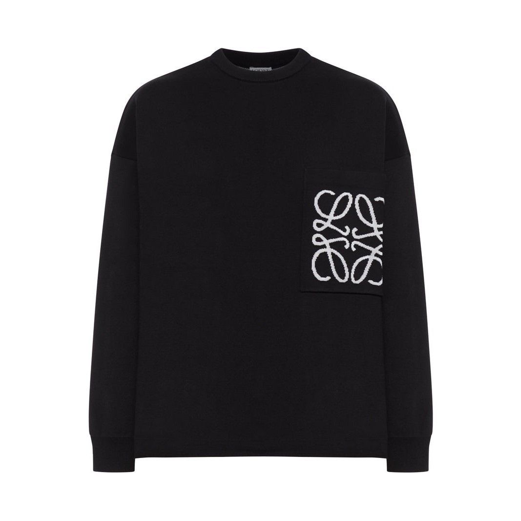 Loewe LOEWE $1650 Black Wool Sweater New & Authentic (Men's size:L Size US L / EU 52-54 / 3 - 1 Preview