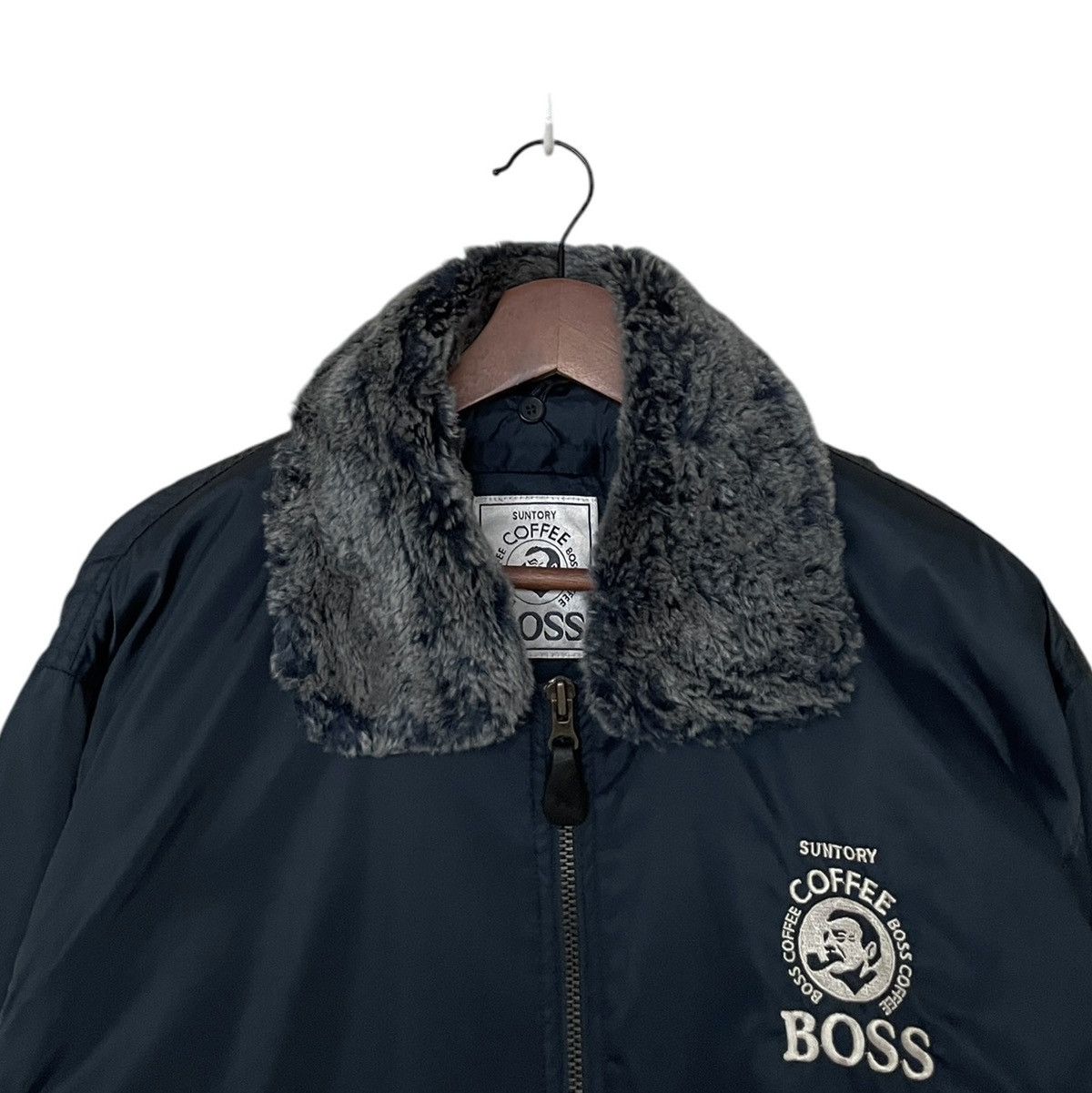 Japanese Brand × Vintage Vintage Brand Suntory Coffee Fur Bomber Jacket 1990s Size US M / EU 48-50 / 2 - 3 Thumbnail