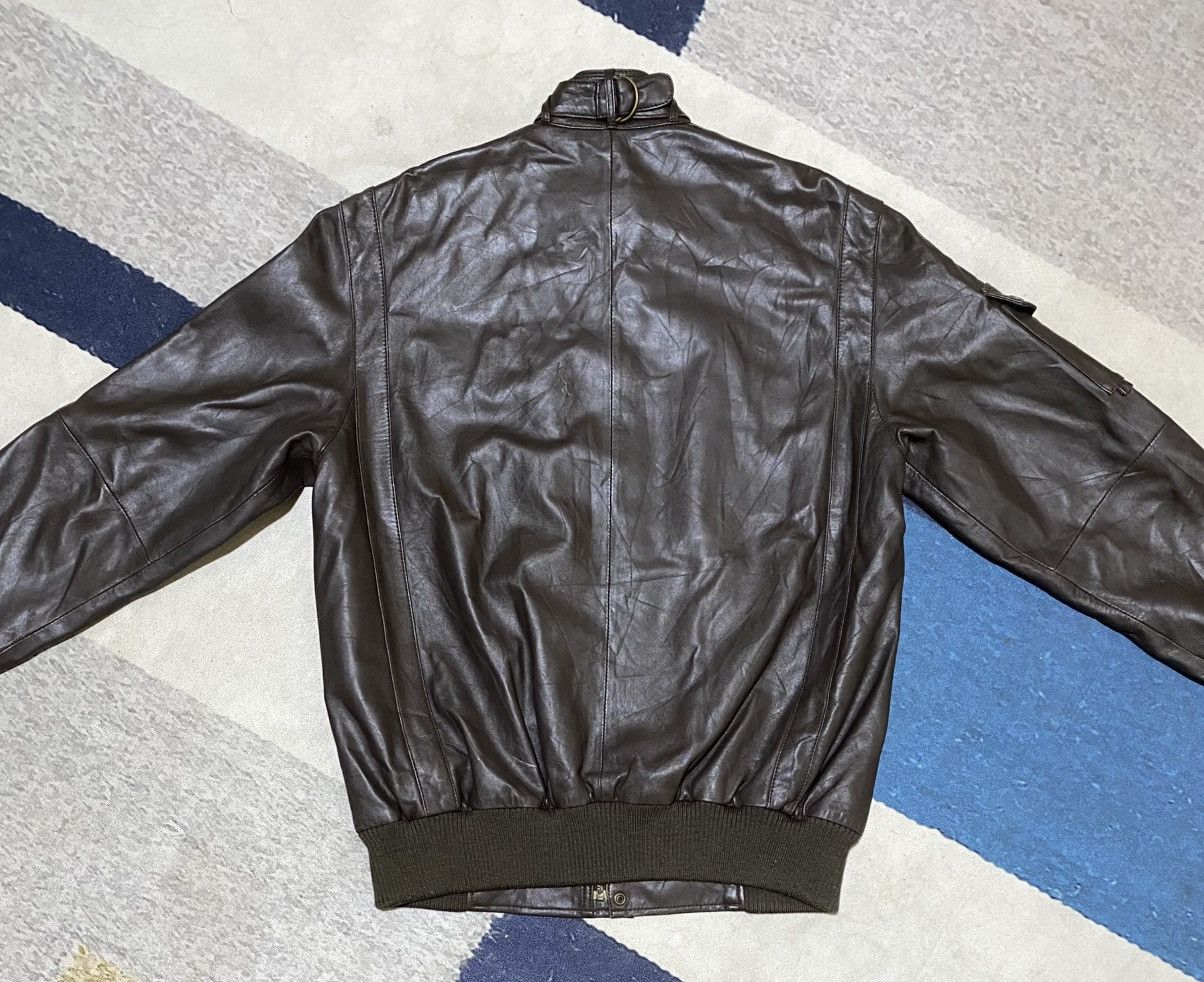 Adidas Vintage Adidas 2006 Leather Bomber Jacket Size US L / EU 52-54 / 3 - 3 Thumbnail