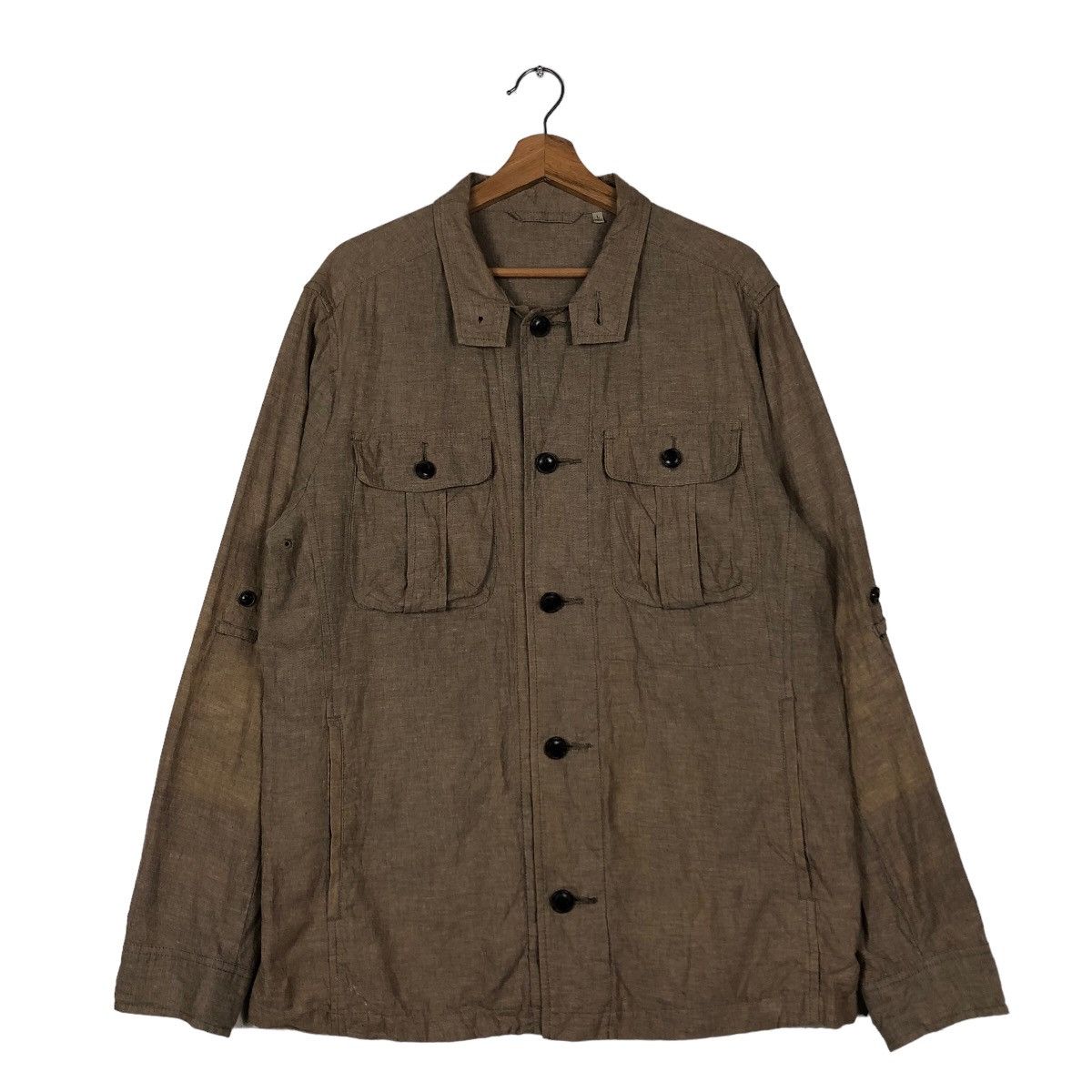 Japanese Brand 🔥Vintage Wool Work Jacket Uniqlo Japan Issey Miyake Size US L / EU 52-54 / 3 - 1 Thumbnail