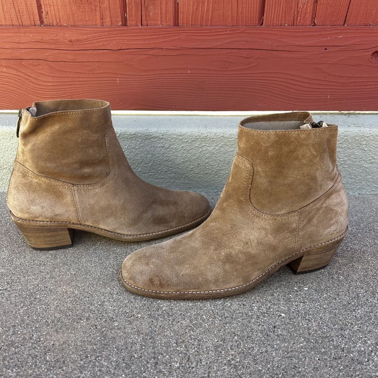 Other $590~ELYSE WALKER L.A.~Tan Distressed Suede Booties~37/7 Size US 7 / IT 37 - 2 Thumbnail