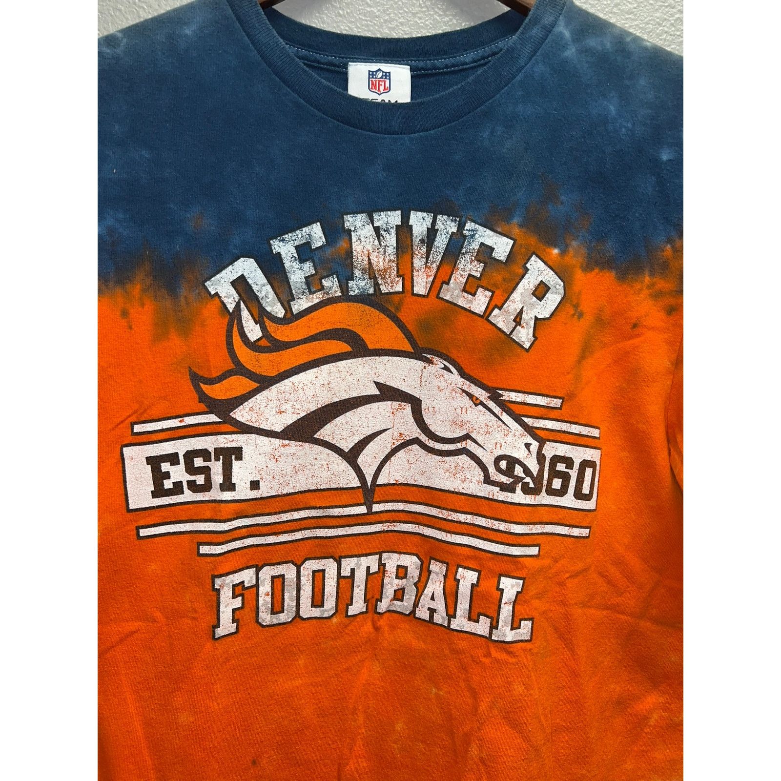 NFL NFL Denver Broncos Shirt Tie Dye Blue Orange Football Tee M Size US M / EU 48-50 / 2 - 2 Thumbnail