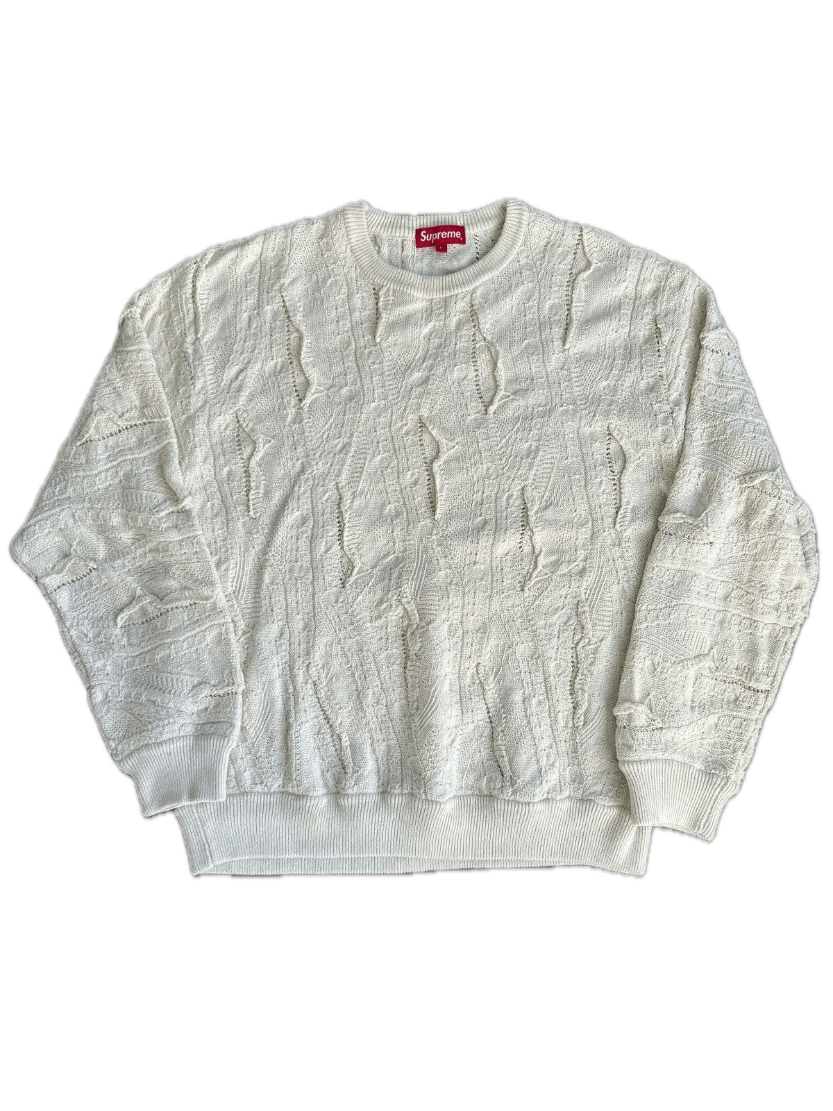Supreme Supreme Textured Pattern Knit Sweater SS19 Size US L / EU 52-54 / 3 - 1 Thumbnail