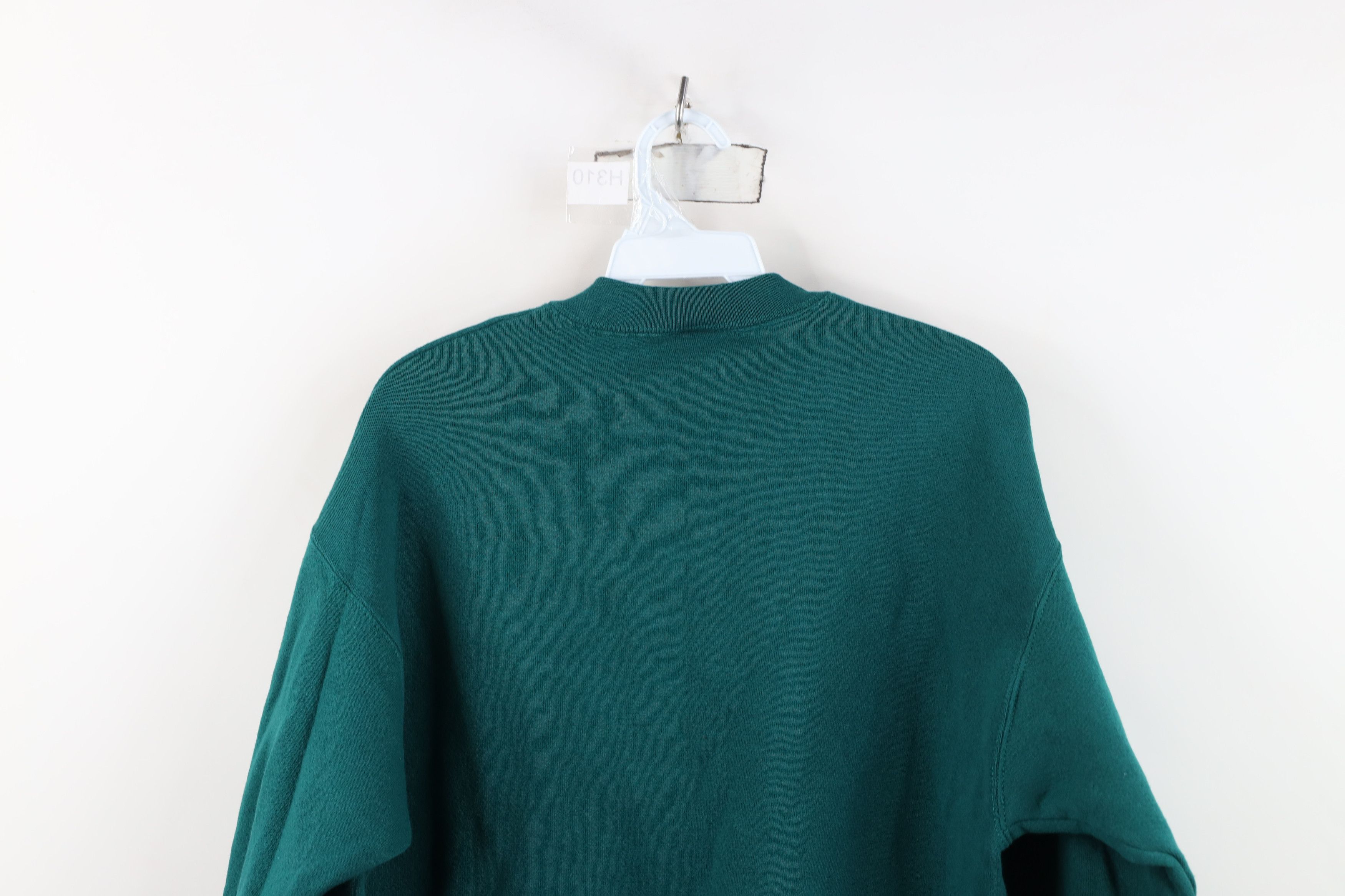 Vintage Vintage 90s Streetwear Blank Heavyweight Sweatshirt Green Size US M / EU 48-50 / 2 - 8 Thumbnail