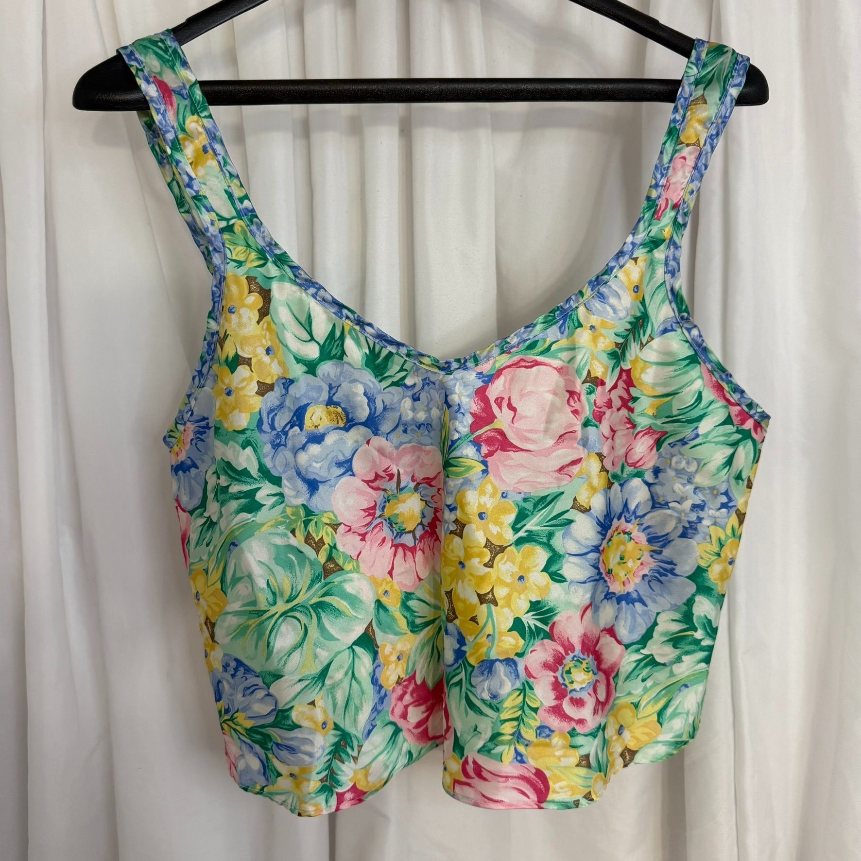 Other Vintage Sleep Solutions Floral Sleeveless Crop Top Medium Mu Size ONE SIZE - 1 Thumbnail