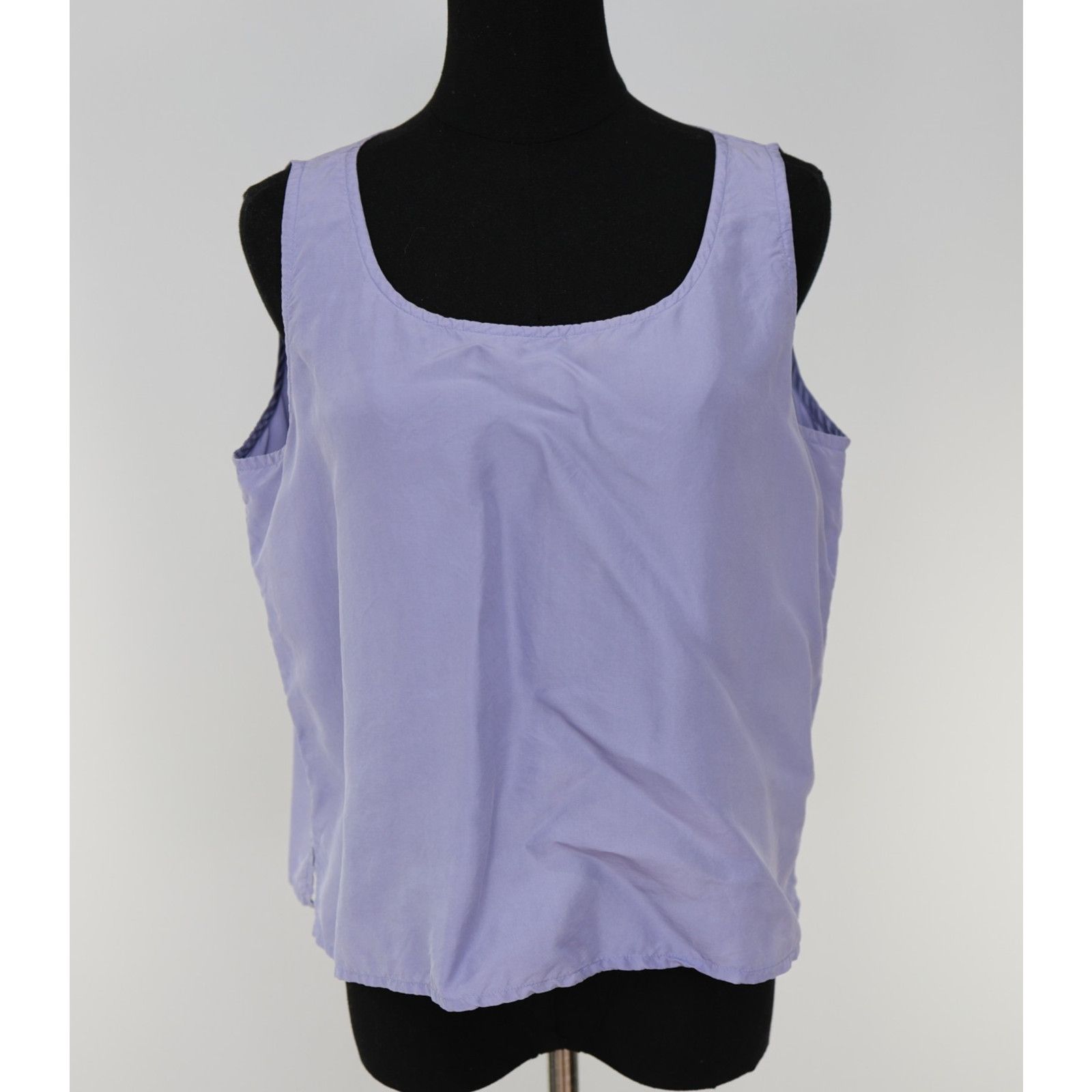 Eileen Fisher EILEEN FISHER Purple 100% Silk Casual Petite Tank Top Sz PL Size L / US 10 / IT 46 - 2 Thumbnail