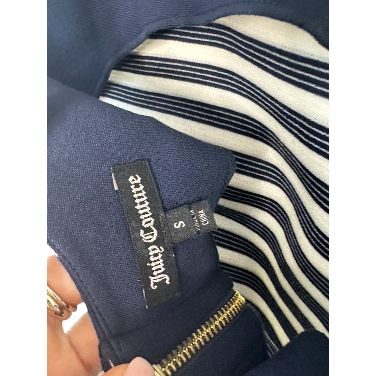 Juicy Couture Juicy Couture Regal Angel Navy Stripe Ponte Dress Small Size S / US 4 / IT 40 - 6 Thumbnail