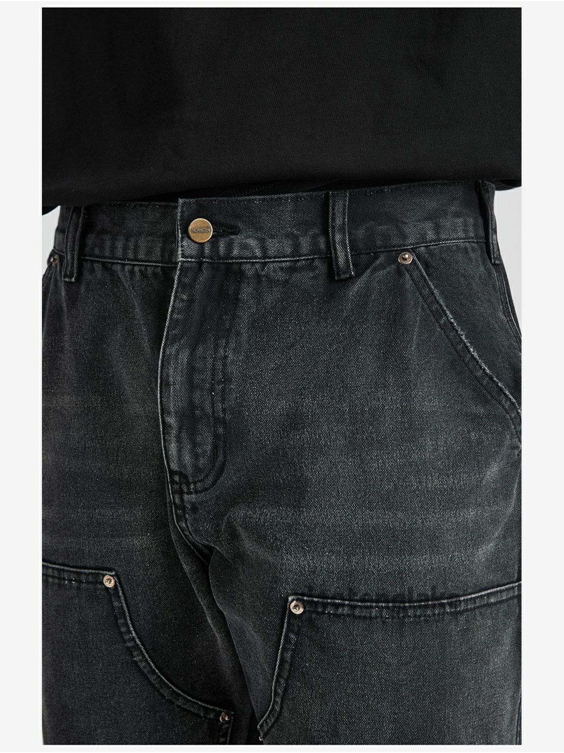 Jean × Vintage washed faded cleanfit yuppie carpenter cargo jeans Size US 36 / EU 52 - 3 Thumbnail