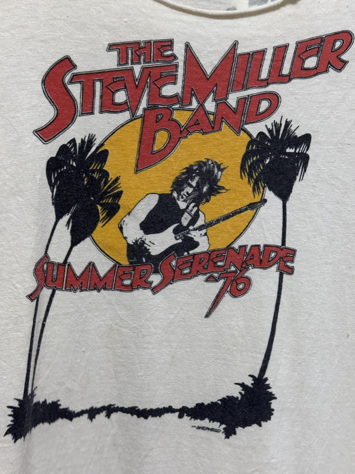 Band Tees Vintage Rare 1976 The Steve miller Band thrashed tees Size US S / EU 44-46 / 1 - 3 Thumbnail