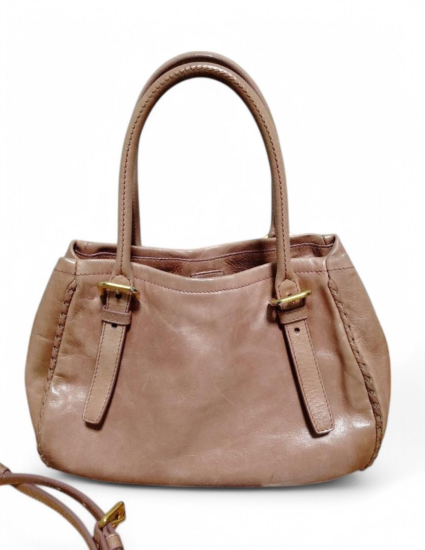 Prada Prada - Brown Leather Handbag Mini Small Shoulder Bag Size ONE SIZE - 3 Thumbnail
