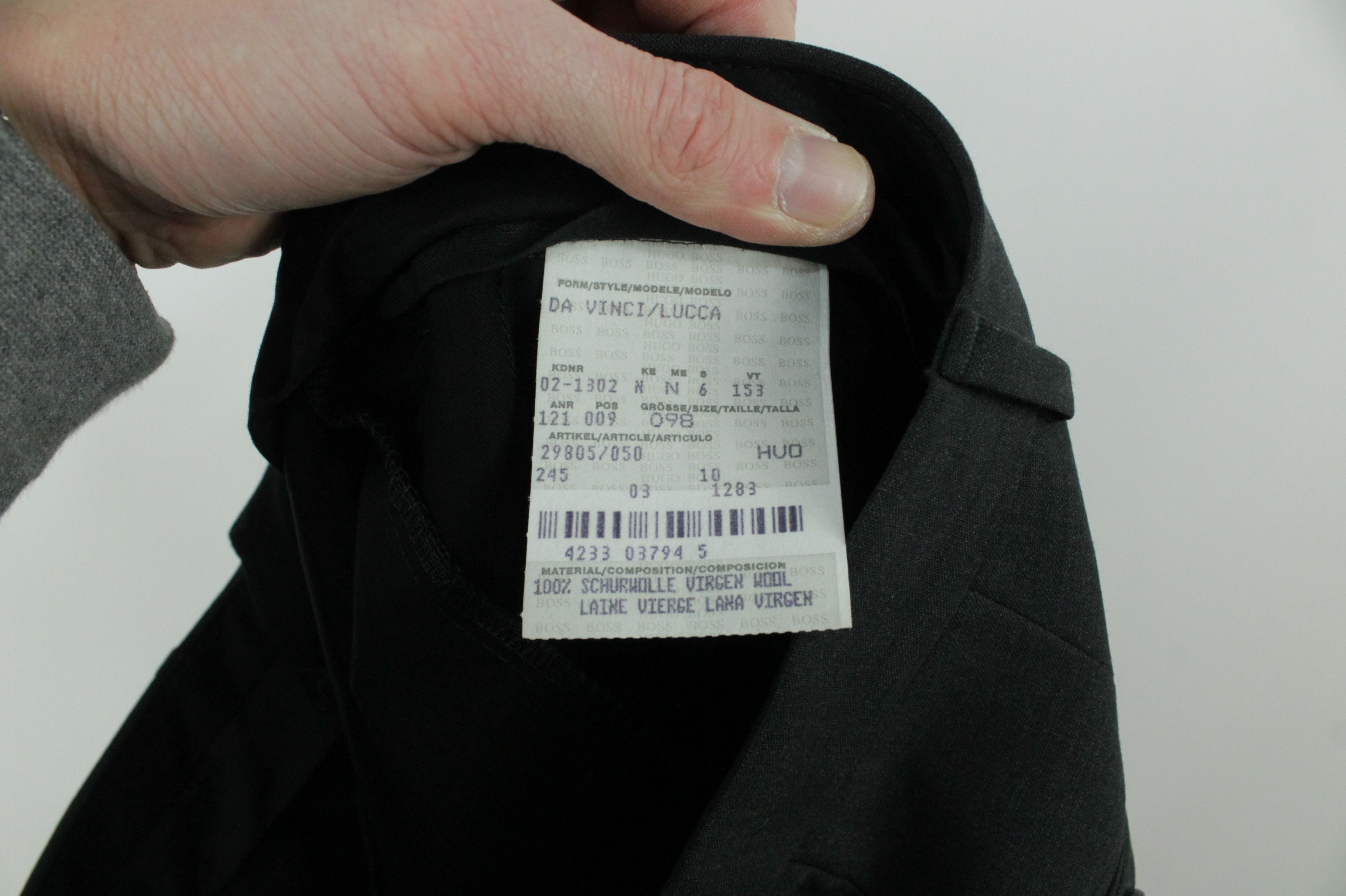 Hugo Boss Vintage Hugo Boss Gray Stretch Wool Formal Suit Men's Size 40L - 16 Thumbnail