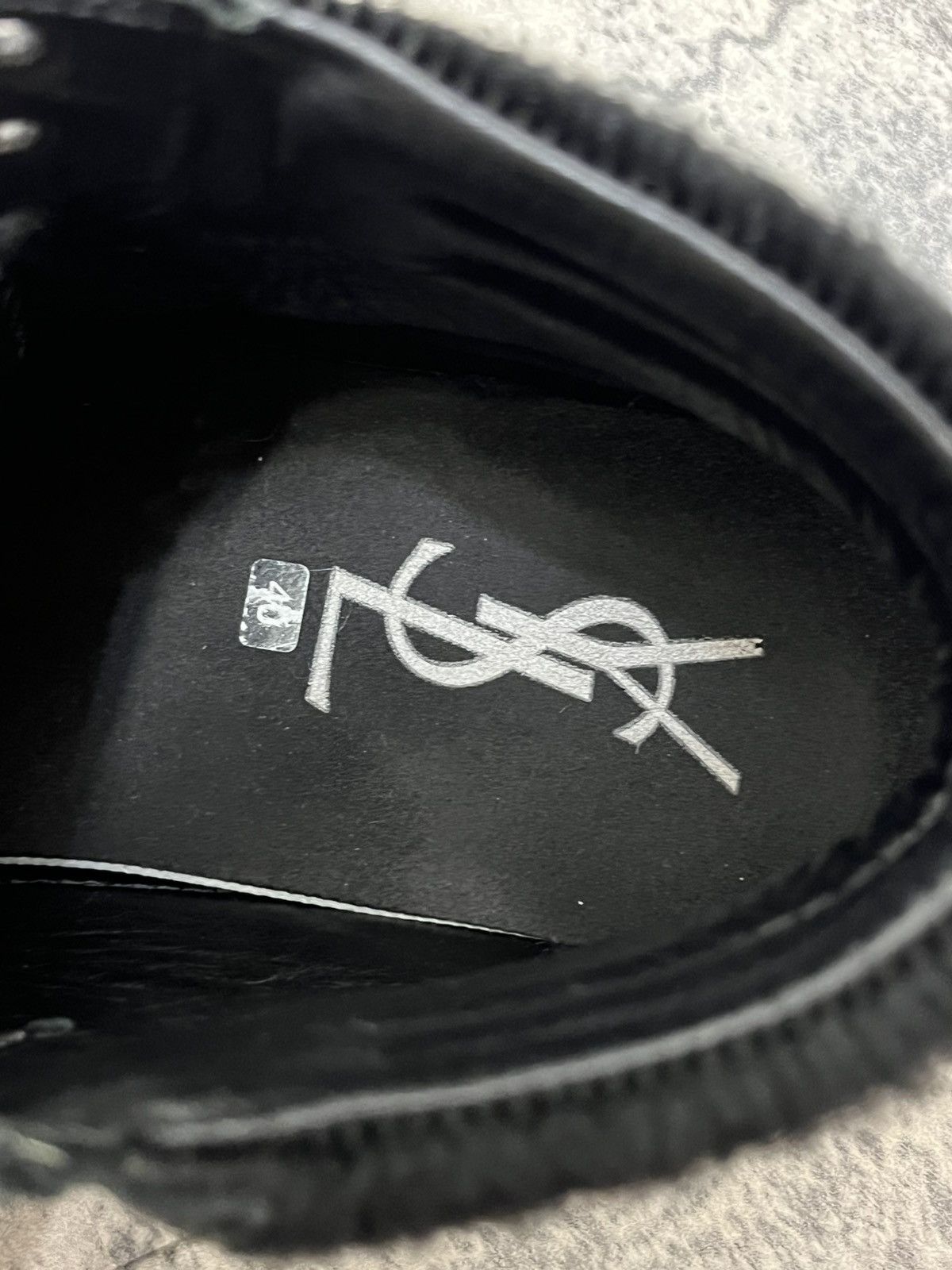 Saint Laurent Paris Saint Laurent Fur High Top Sneakers Black Size US 7 / EU 40 - 7 Thumbnail