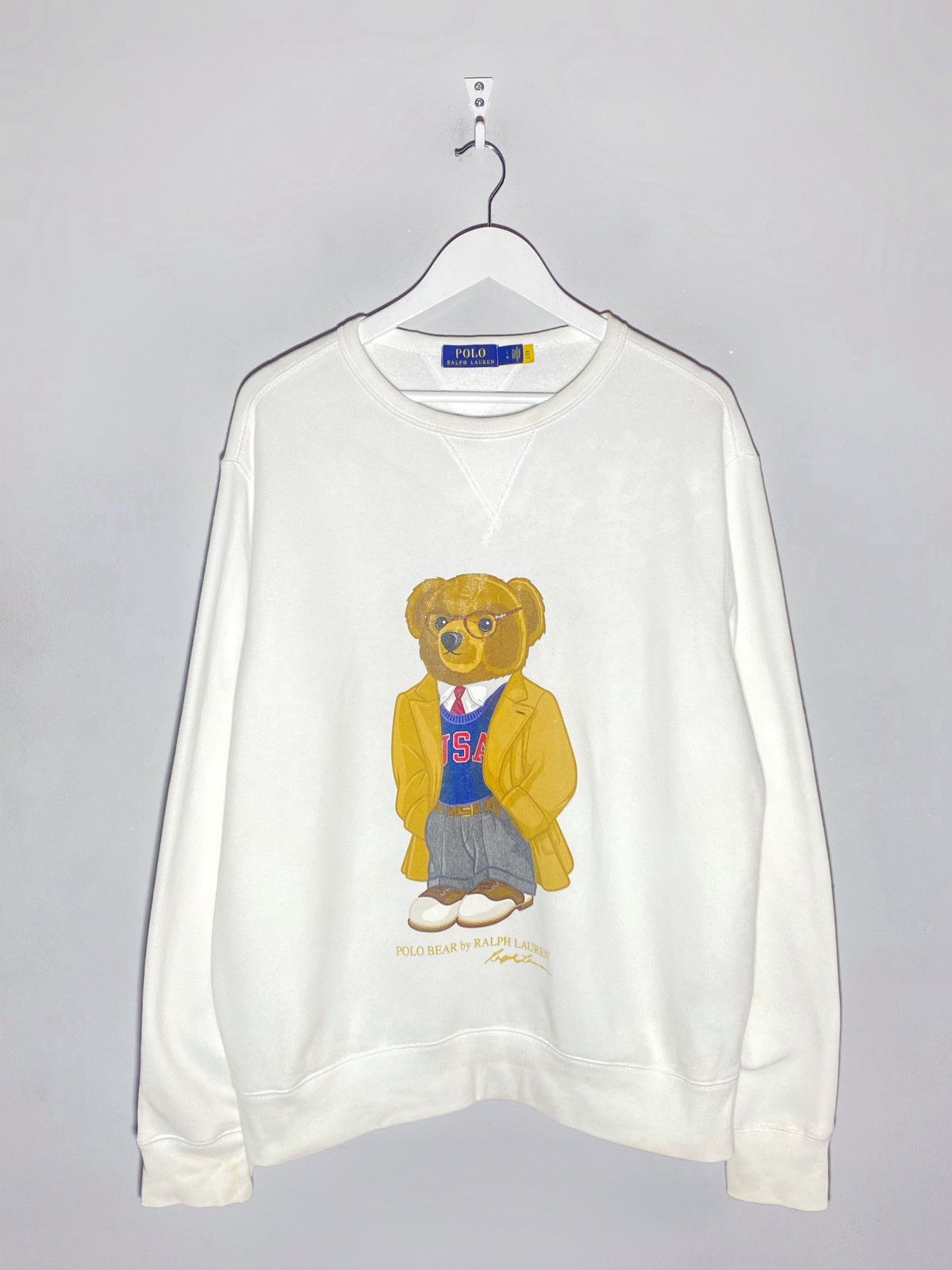 Polo Ralph Lauren Polo Bear by Polo Ralph Lauren White Sweatshirt Size US L / EU 52-54 / 3 - 1 Thumbnail