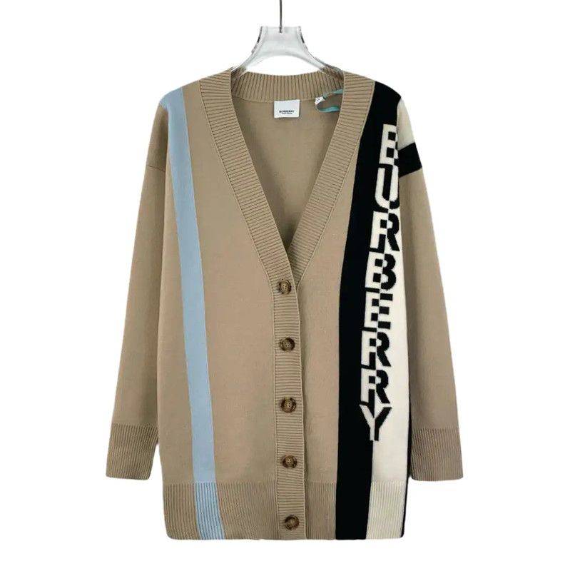 Burberry Burberry Brown Wool Women's Cardigan in Size XS Size XS / US 0-2 / IT 36-38 - 1 Thumbnail