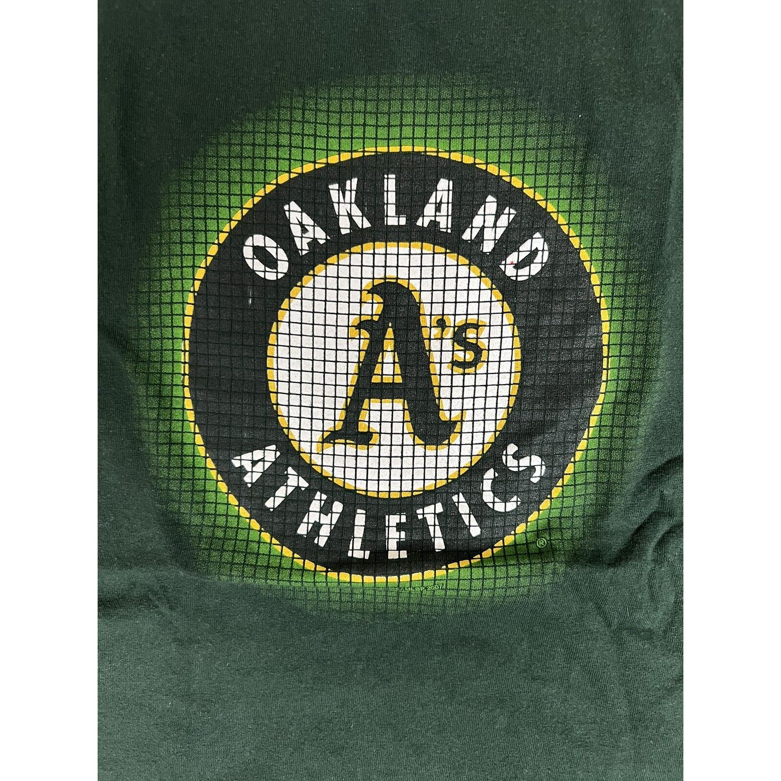 Vintage Vintage Oakland Athletics T-Shirt Y2K Grid Design Green Size Size US M / EU 48-50 / 2 - 2 Thumbnail