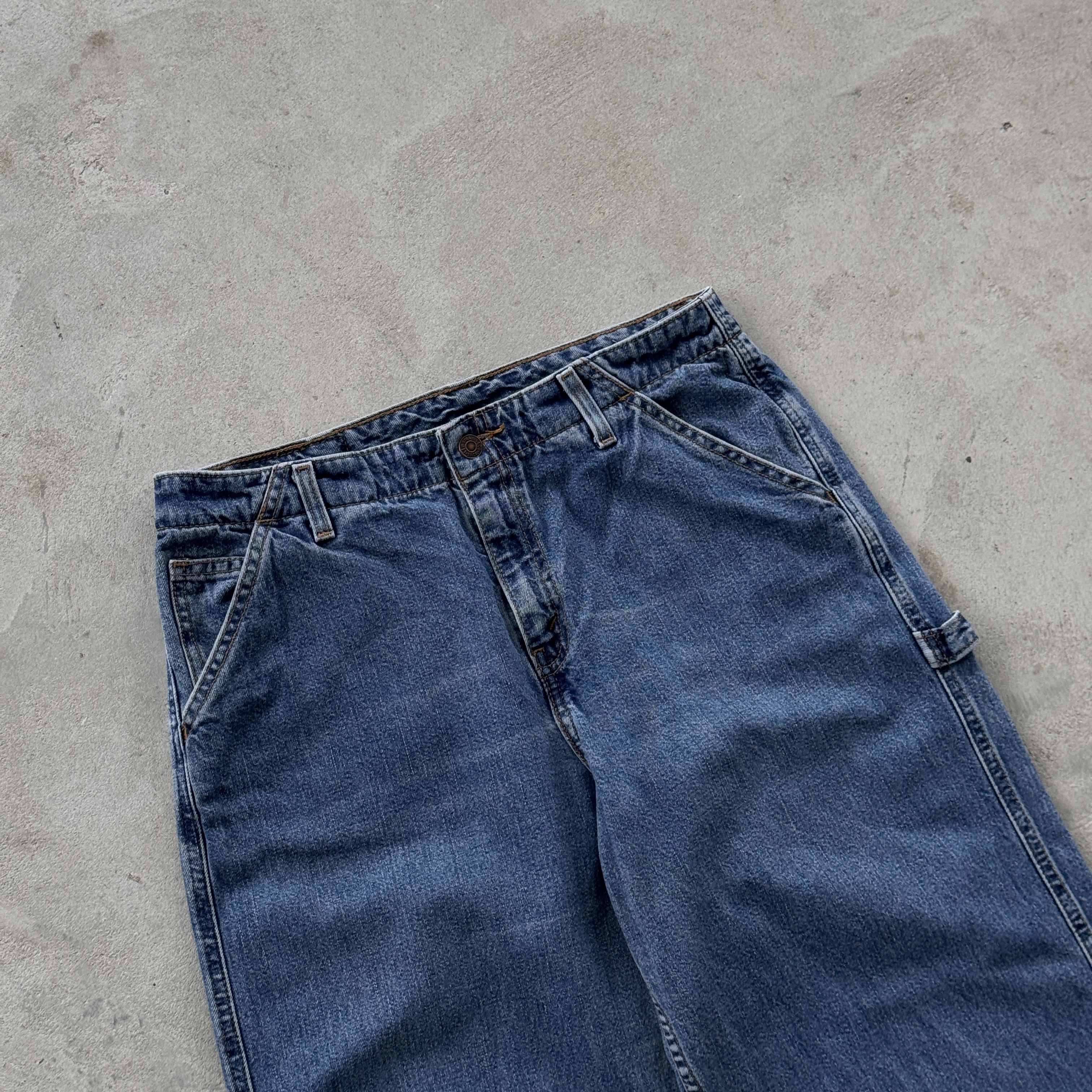 Levi's Vintage 90s Levi's Baggy Carpenter Washed Blue Pants Size US 32 / EU 48 - 5 Thumbnail
