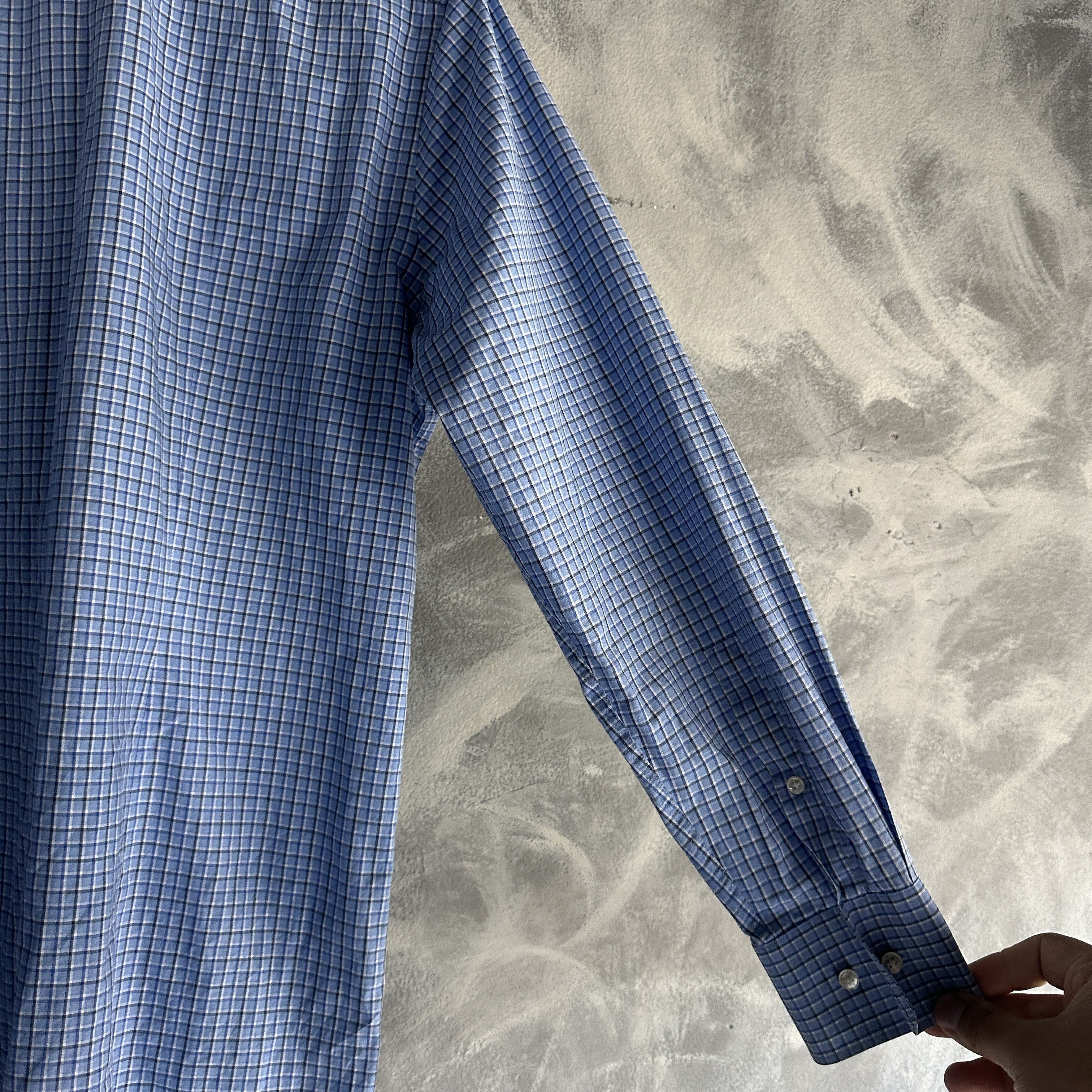 Hugo Boss Hugo Boss Dress Shirt Mens 16.5 32/33 Check Sharp Fit Size US M / EU 48-50 / 2 - 8 Thumbnail