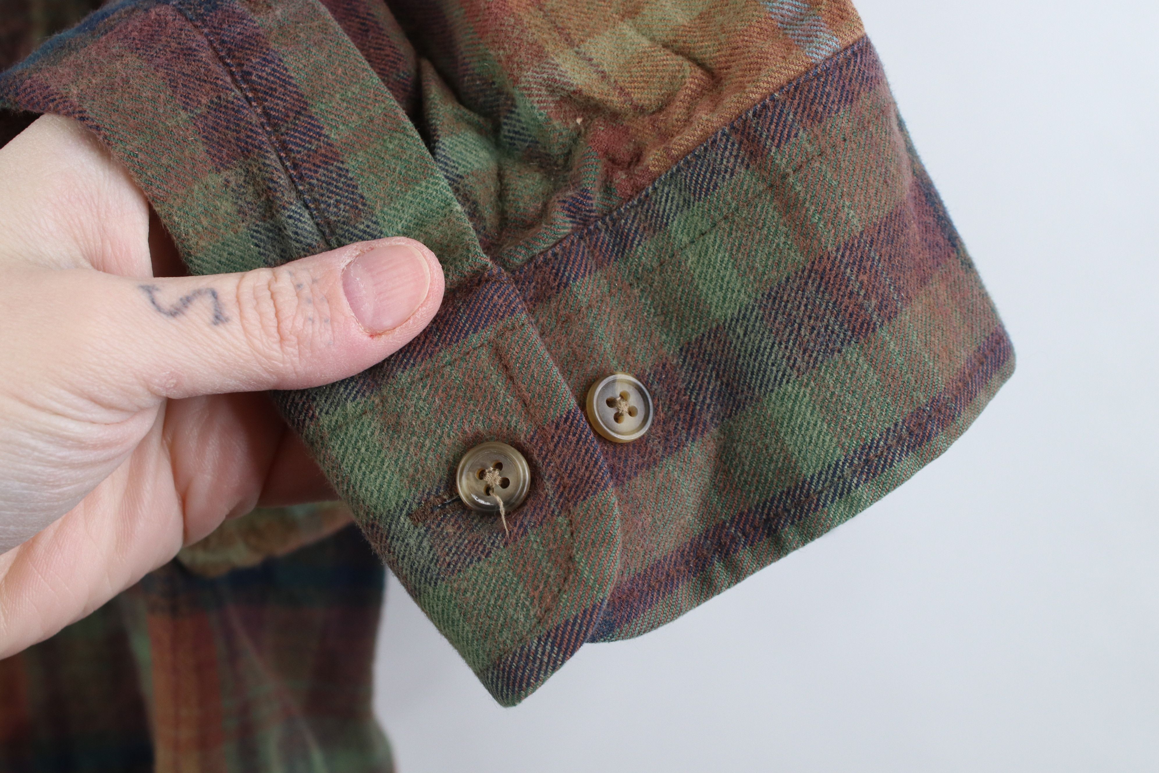Lands' End Vintage 90s Lands End Flannel Collared Button Down Shirt Size US XL / EU 56 / 4 - 7 Thumbnail