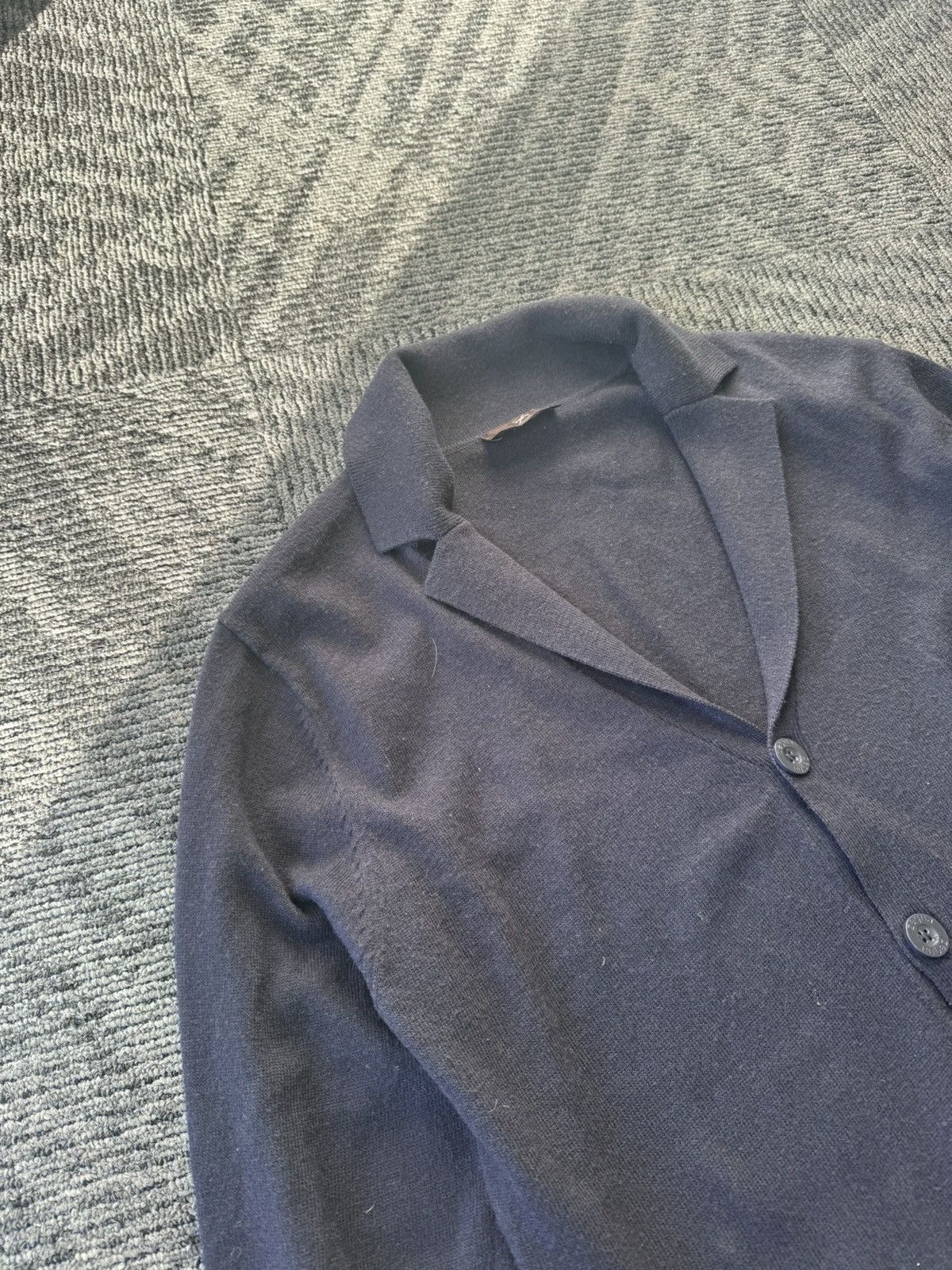 Z Zegna ZZegna mens cardigan blue wool Size US M / EU 48-50 / 2 - 2 Thumbnail