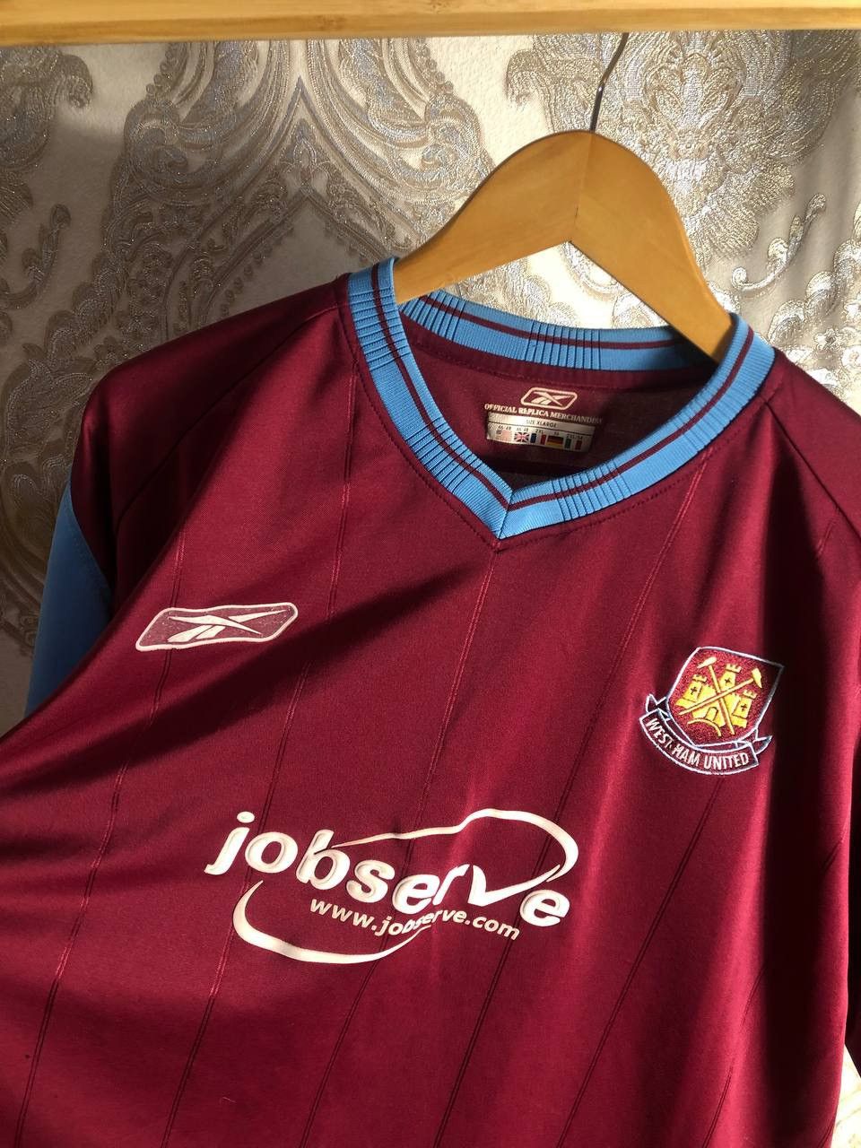 Reebok × Vintage VERY RARE REEBOK FC WEST HAM UNITED ENGLAND SOCCER JERSEY Size US XL / EU 56 / 4 - 5 Thumbnail