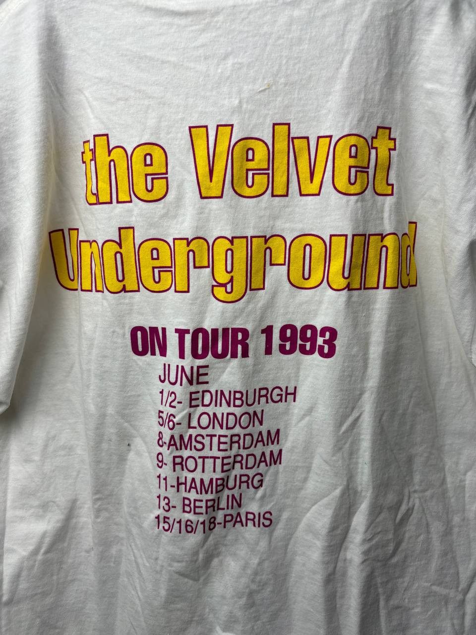 Band Tees 1993 the Velvet Underground On Tour Tee Size US L / EU 52-54 / 3 - 4 Thumbnail