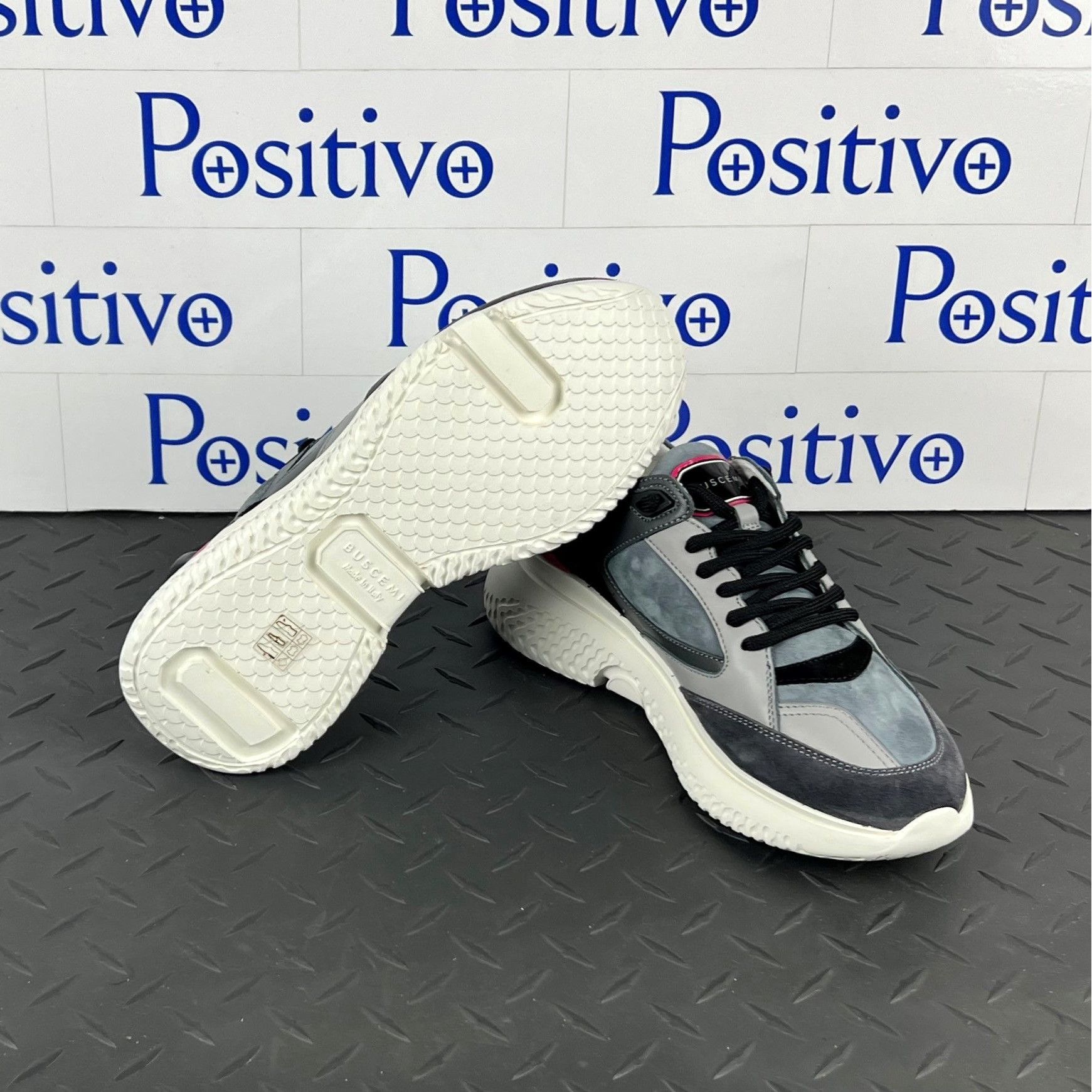 Buscemi Buscemi Veloce Dark Grey Leather Sneakers US 7 SAMPLE Size US 7 / IT 37 - 5 Thumbnail