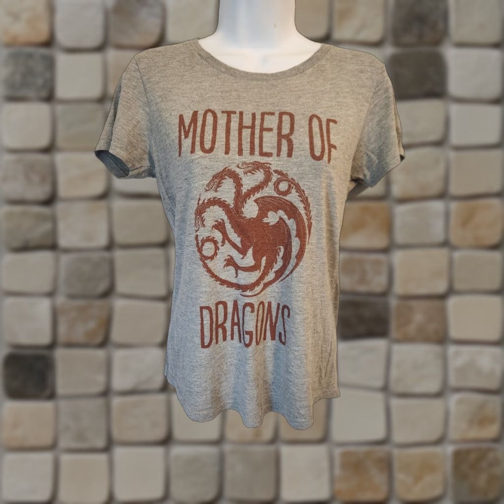 MOTHER VINTAGE Game Of Thrones Mother Of Dragons Gray T Shirt Size Juniors Small Size S / US 4 / IT 40 - 1 Thumbnail