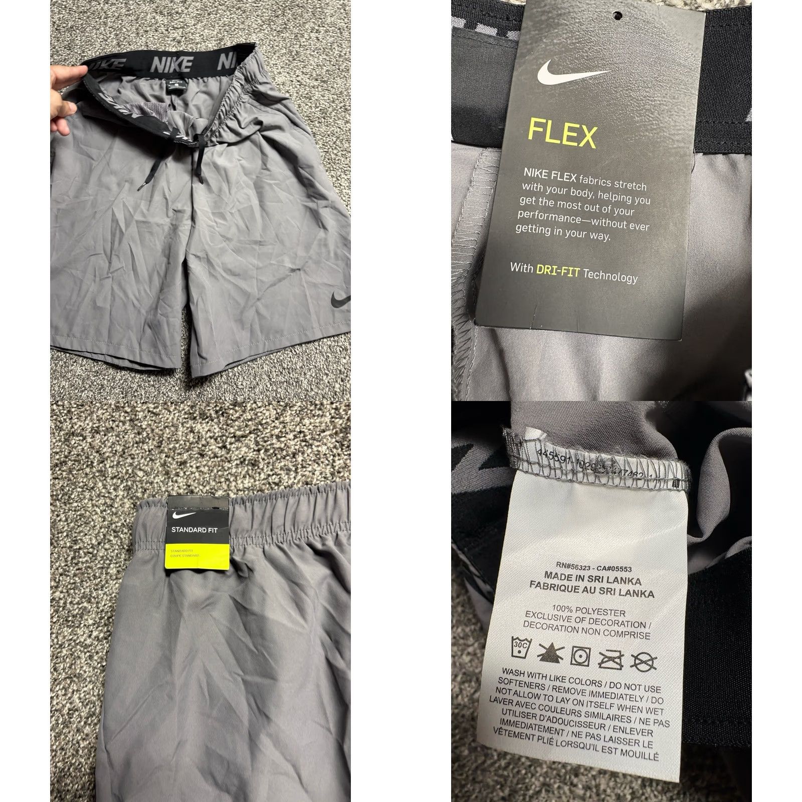 Nike Nike Flex Dri-Fit Training Shorts Mens Medium Gray Athletic Gym Running 927526 Size US 31 - 8 Thumbnail