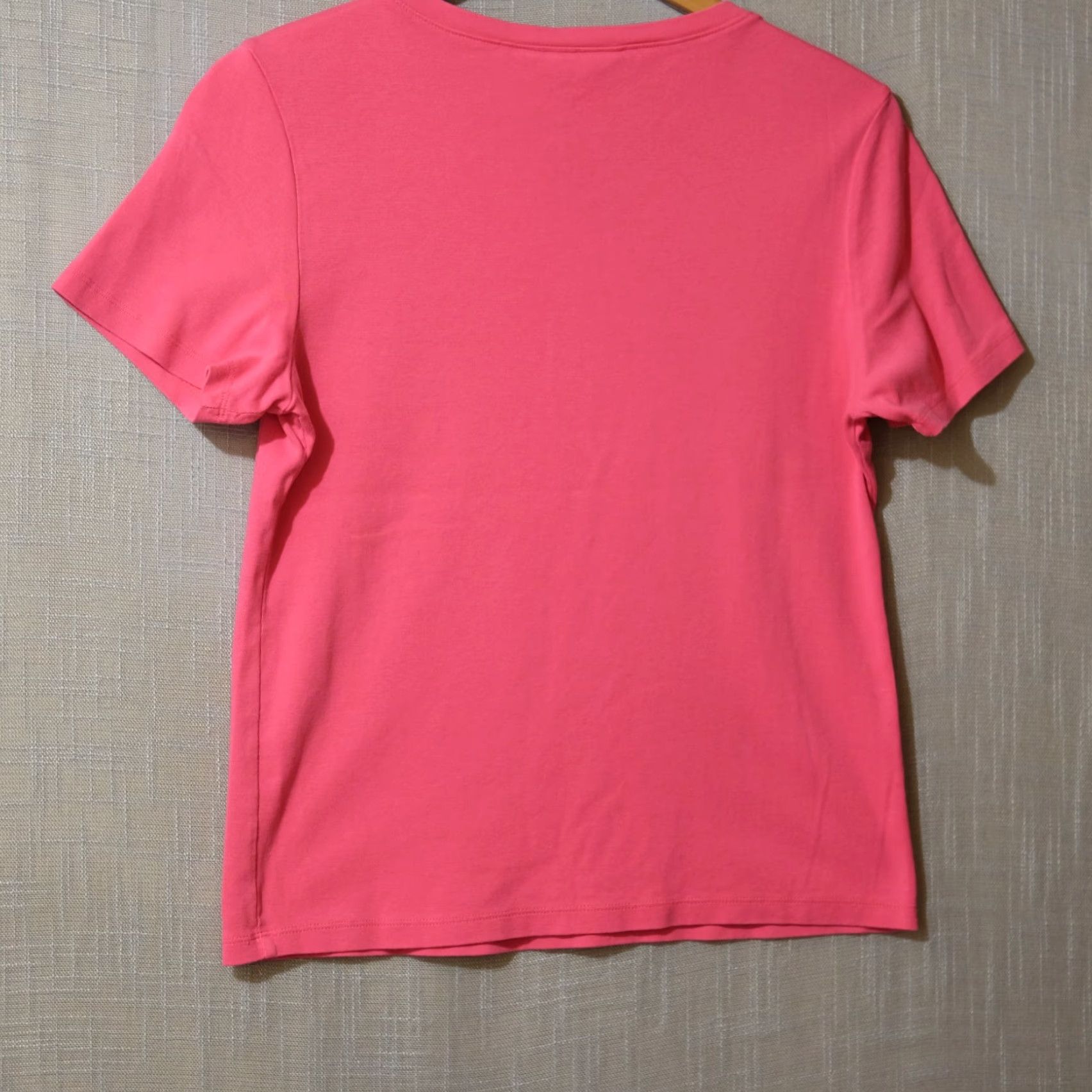 Vintage Karen Scott Blouse Short Sleeve Henley Neck Womens Pink MEGENTA PL #A7-10 Size L / US 10 / IT 46 - 5 Thumbnail