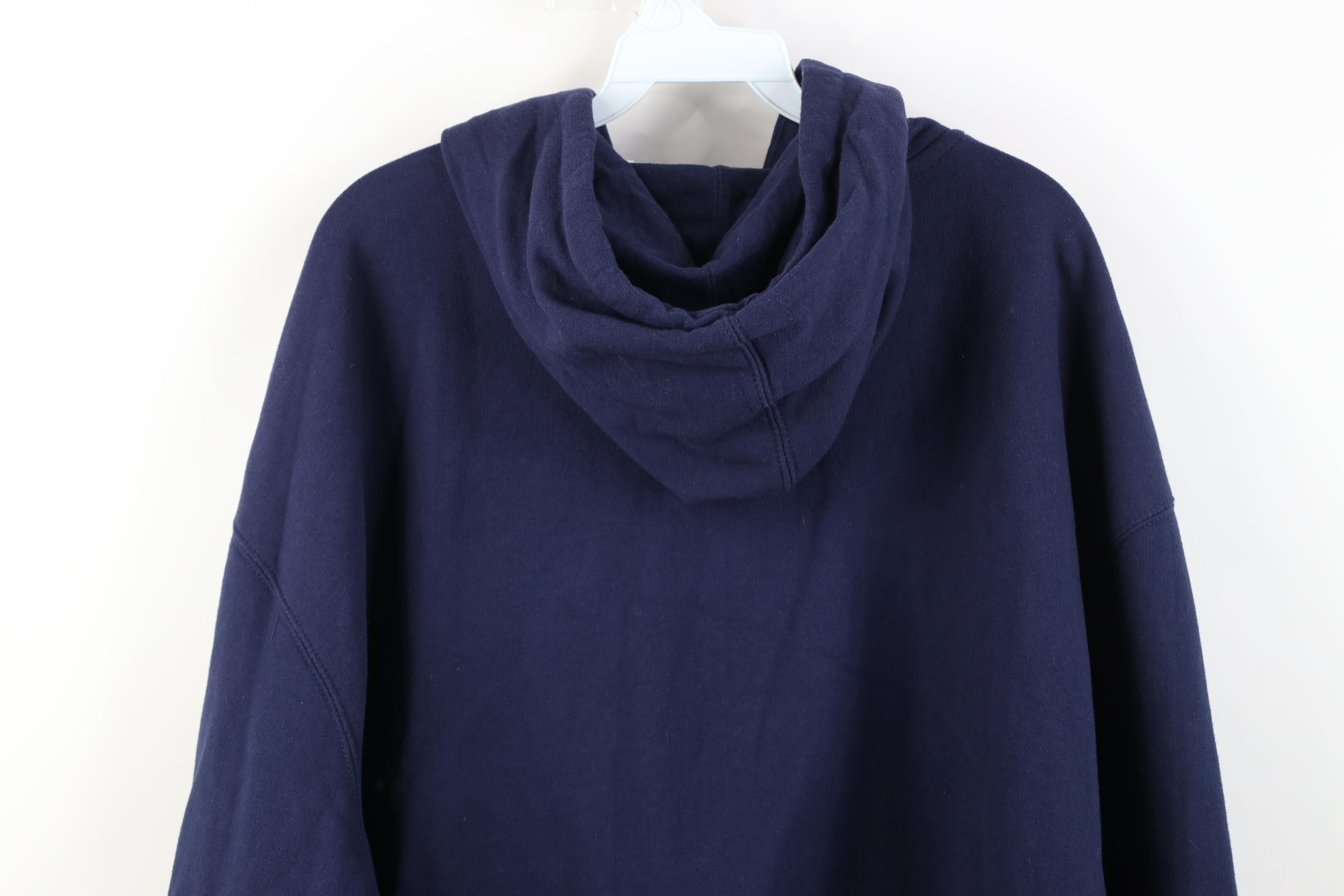 Vintage Vintage 90s Y2K Notre Dame University Hoodie Sweatshirt Blue Size US XL / EU 56 / 4 - 11 Thumbnail
