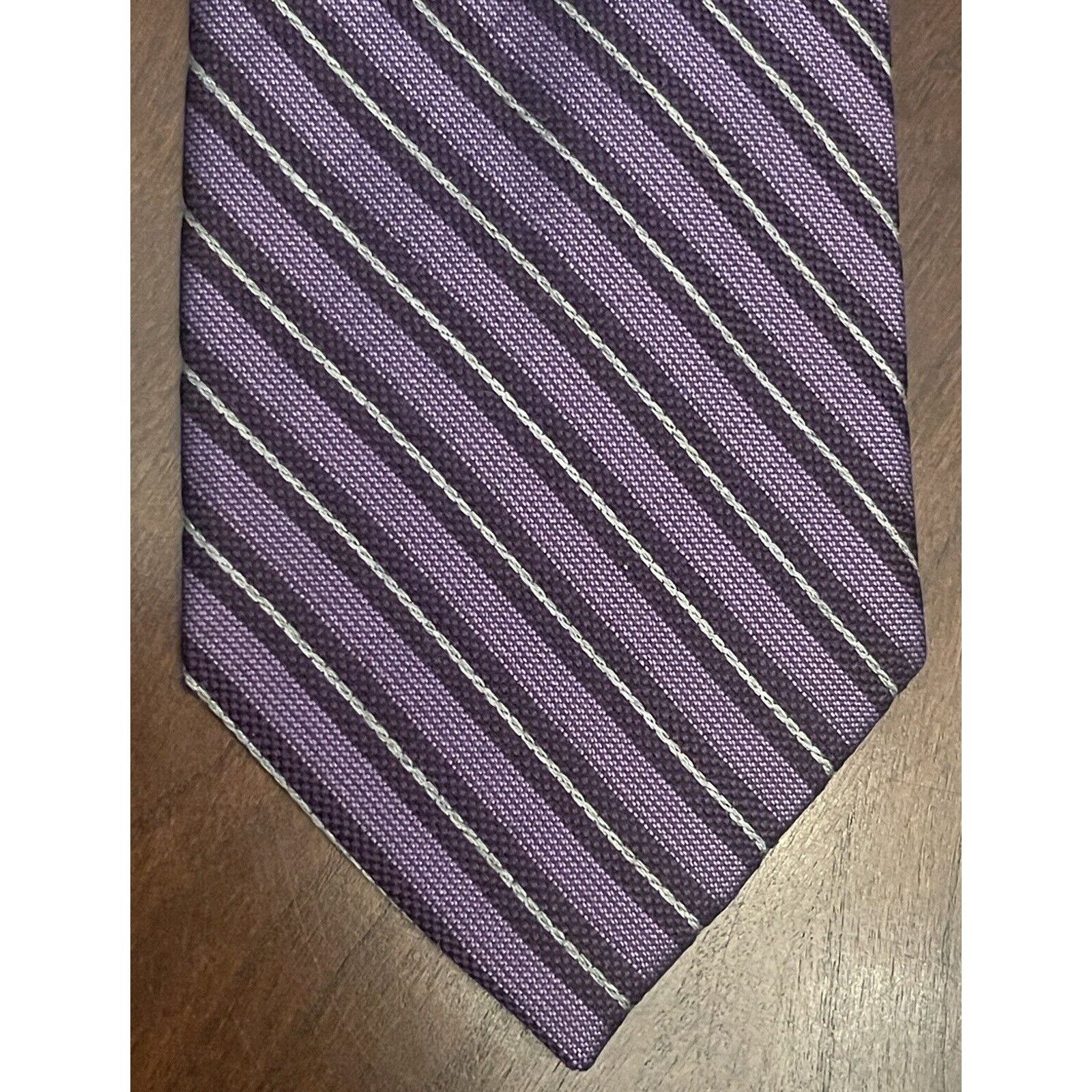 Murano Murano Purple 100% Silk Men’s Neck Tie Made In China Size ONE SIZE - 1 Thumbnail