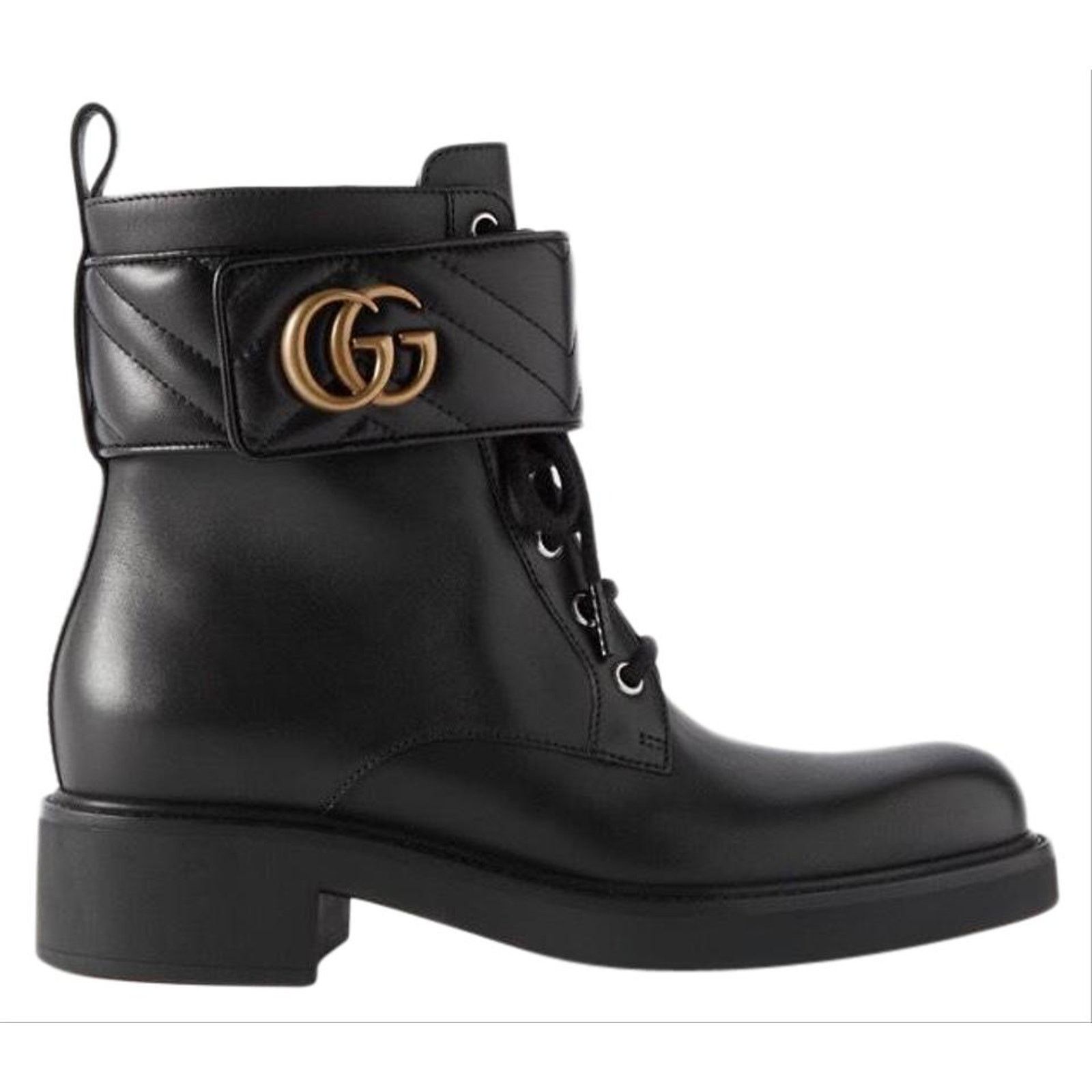 Gucci Marmont GG logo leather boots 40 Size US 10 / IT 40 - 1 Thumbnail